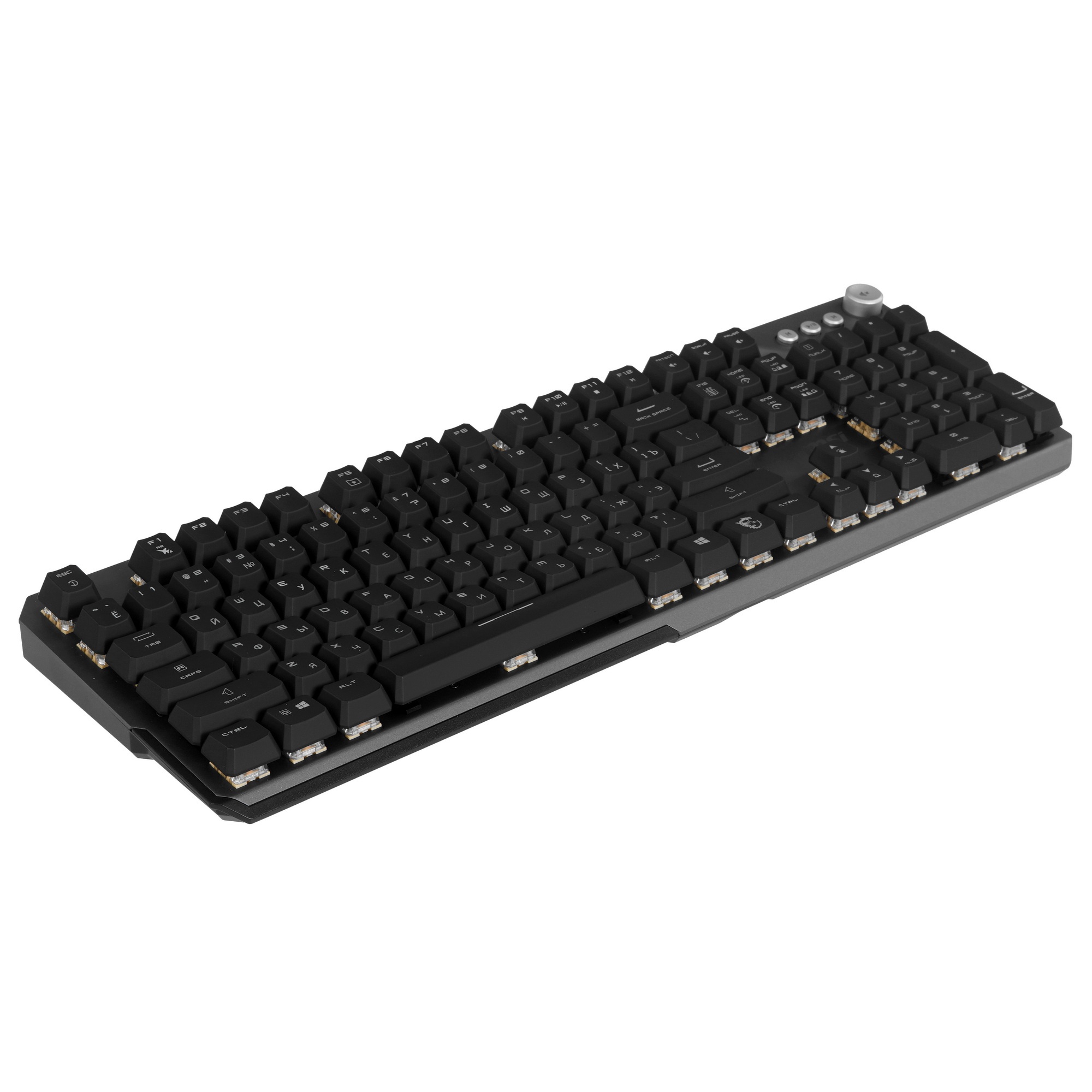 Клавиатура MSI STRIKE 600 Silent механическая серый/черный USB Multimedia for gamer LED (подставка д