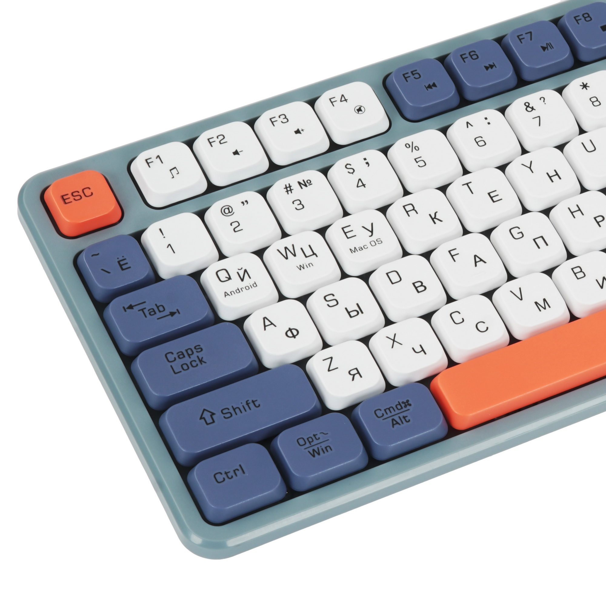Клавиатура RITMIX RKB-504W серо-бело-красно-синий