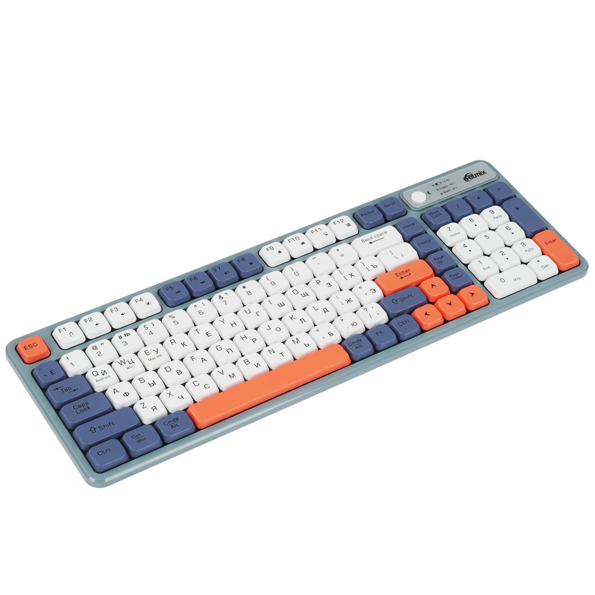 Клавиатура RITMIX RKB-504W серо-бело-красно-синий