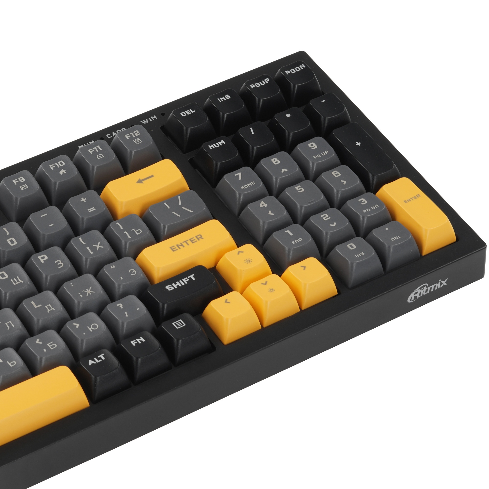 Клавиатура проводная Ritmix RKB-598BL Gray серый-голубой