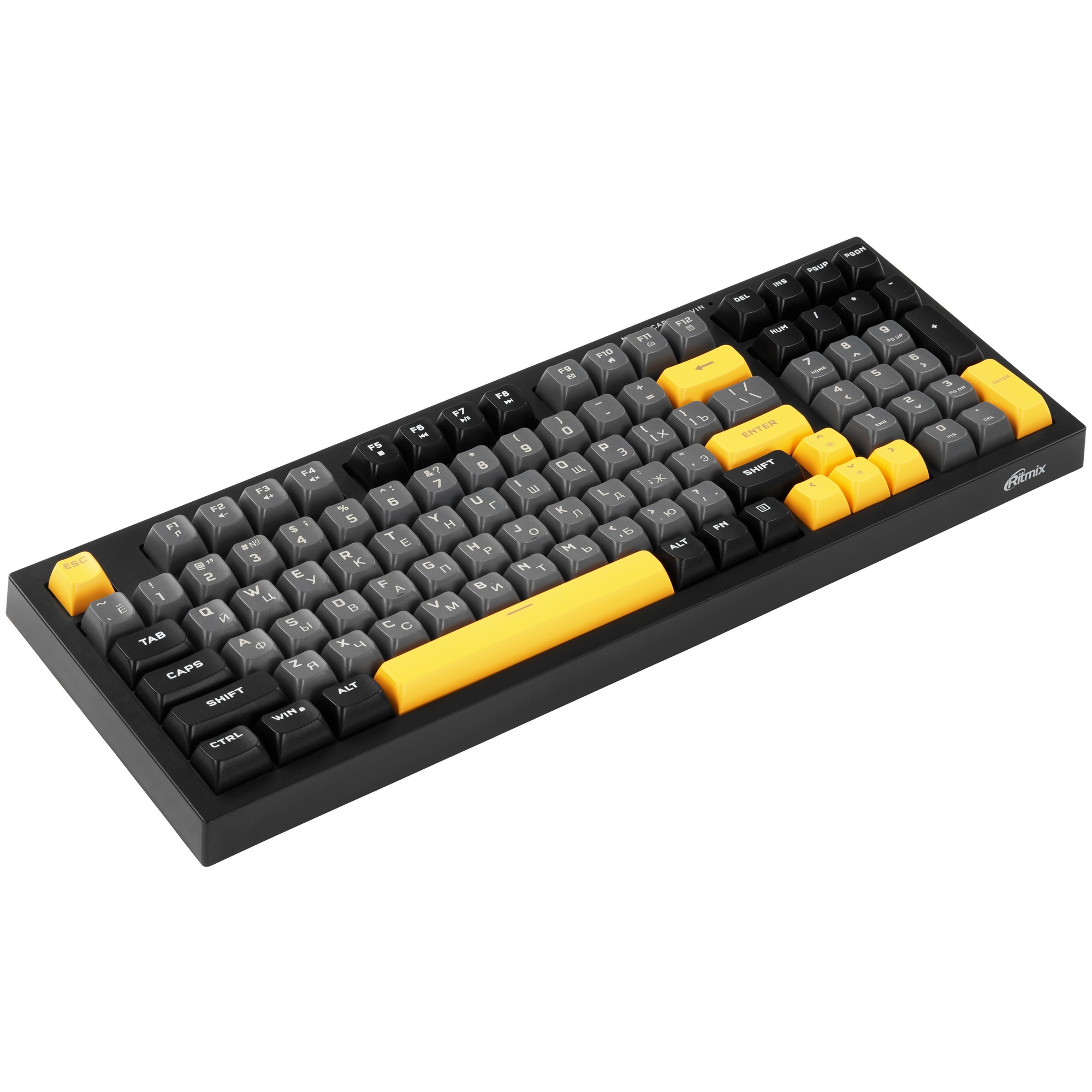 Клавиатура проводная RITMIX RKB-598BL Black черный-серый-оранжевый
