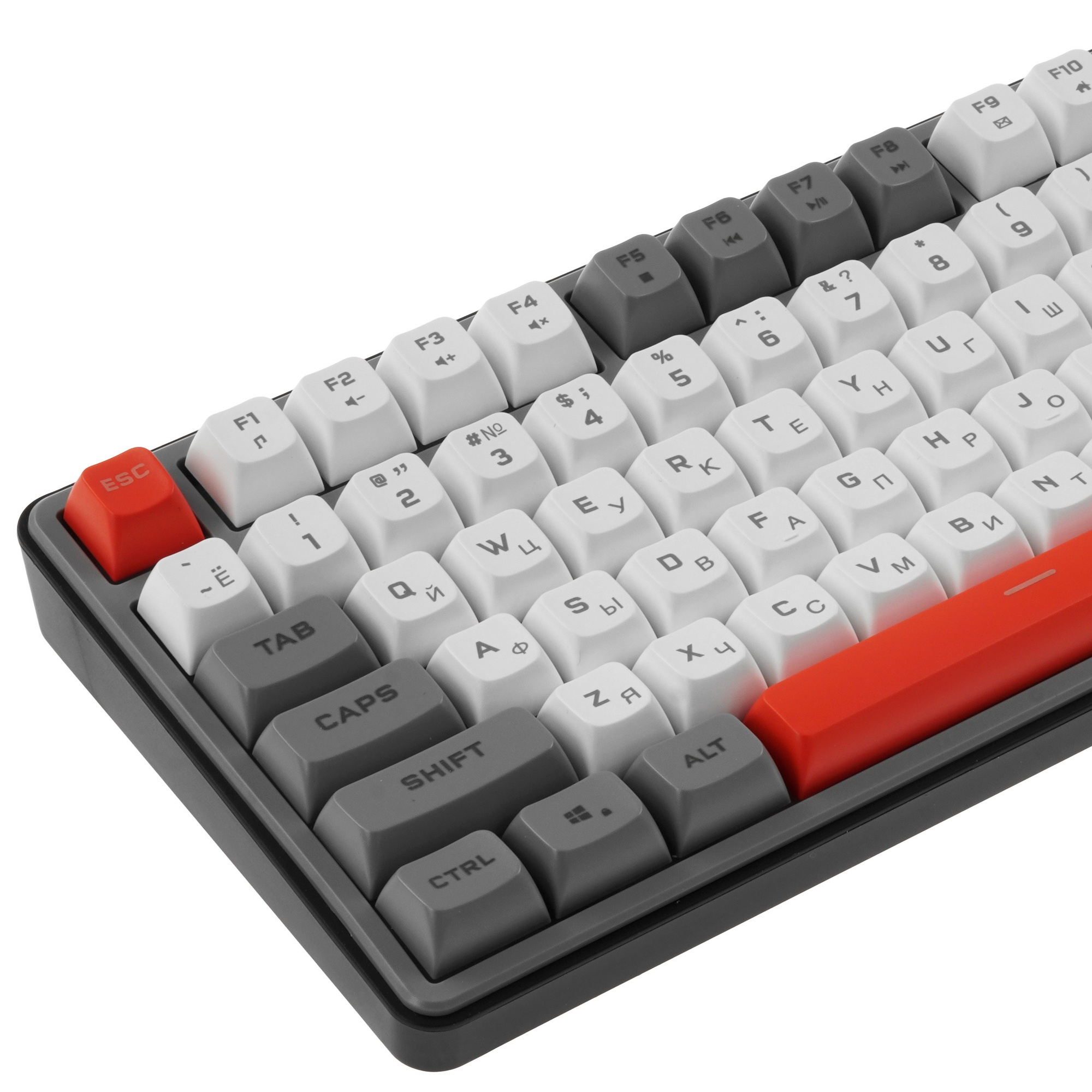 Клавиатура проводная Ritmix RKB-681BL Gray серый-бордовый