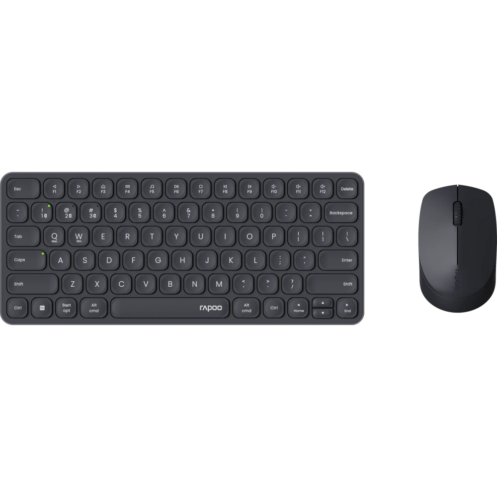 Комплект беспроводной клавиатура + мышь Rapoo 9010M, Bluetooth/Wireless, Темно-серый 6940056128546