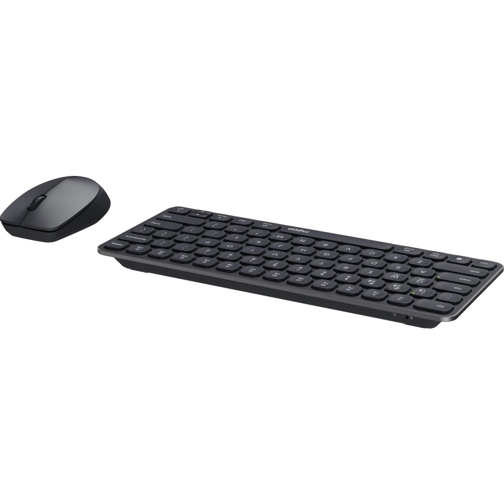 Комплект беспроводной клавиатура + мышь Rapoo 9010M, Bluetooth/Wireless, Темно-серый 6940056128546