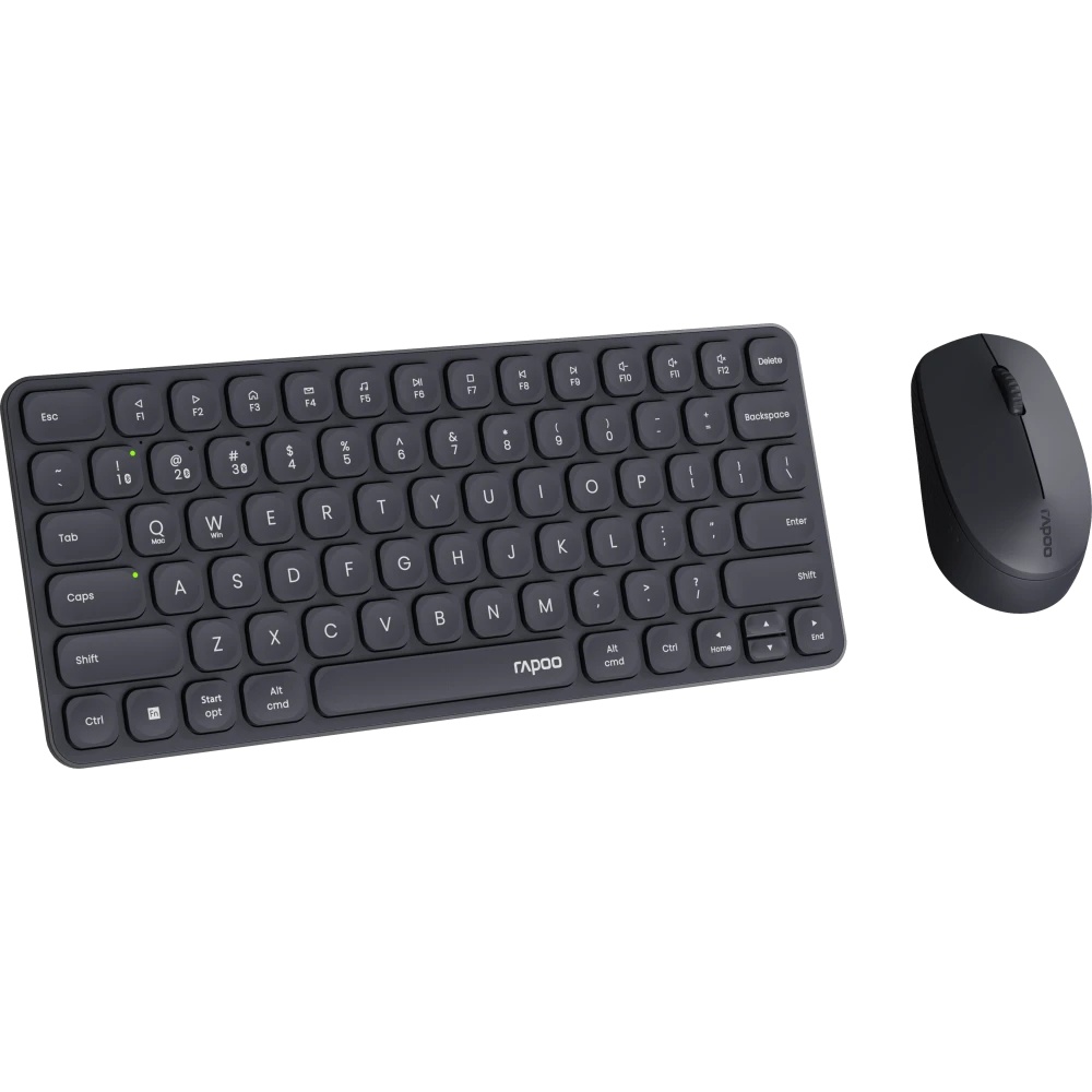 Комплект беспроводной клавиатура + мышь Rapoo 9010M, Bluetooth/Wireless, Темно-серый 6940056128546
