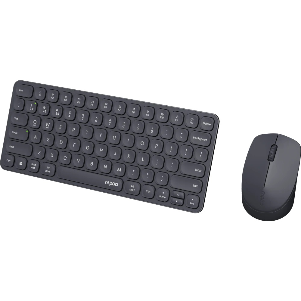 Комплект беспроводной клавиатура + мышь Rapoo 9010M, Bluetooth/Wireless, Темно-серый 6940056128546