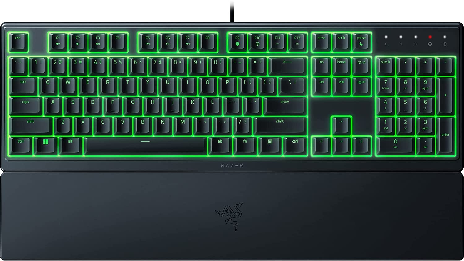 Клавиатура проводная игровая мембранная  Razer Ornata V3 X,черный (RZ03-04470100-R3M1)