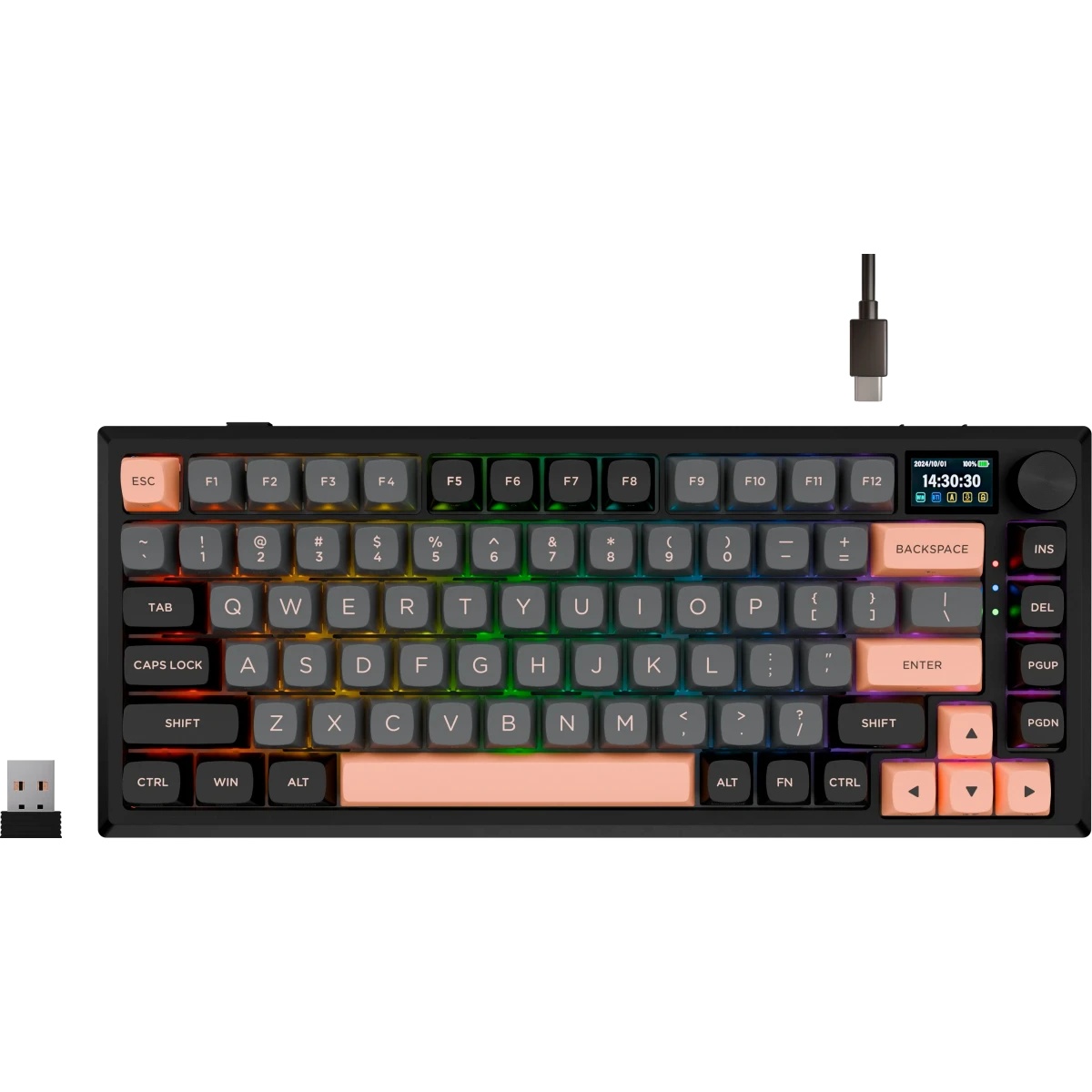 REDRAGON ECLIPSE PRO RU механическая клавиатура (BT/Radio/USB, RGB, Lion L switch, LCD дисплей, мета