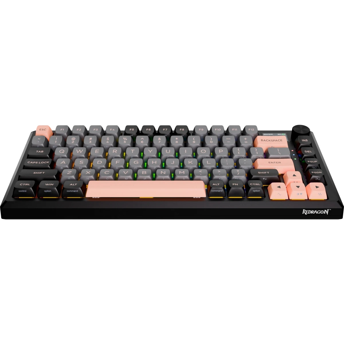 REDRAGON ECLIPSE PRO RU механическая клавиатура (BT/Radio/USB, RGB, Lion L switch, LCD дисплей, мета