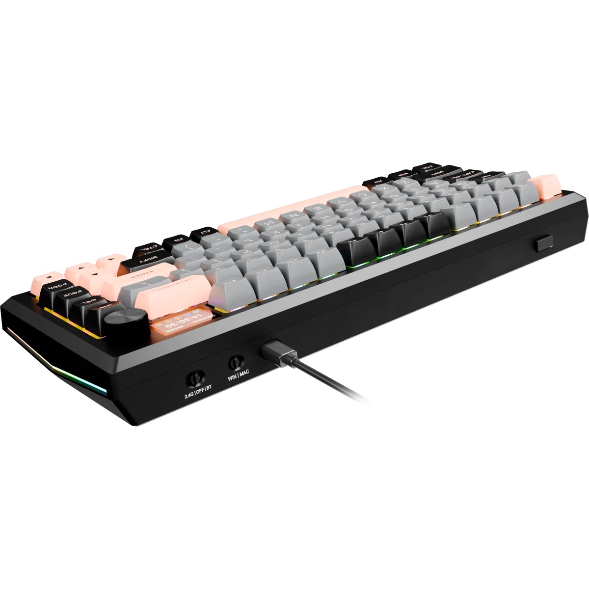 REDRAGON ECLIPSE PRO RU механическая клавиатура (BT/Radio/USB, RGB, Lion L switch, LCD дисплей, мета