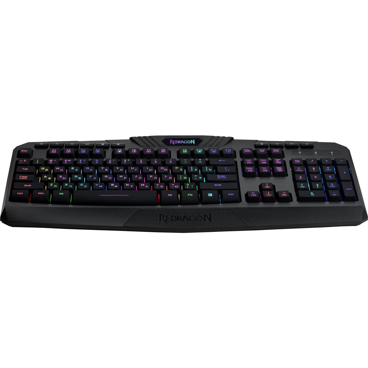 Клавиатура беспроводная Redragon Harpe Wireless (Харп БП) RU,RGB,2.4G+BT,черная,мембран.