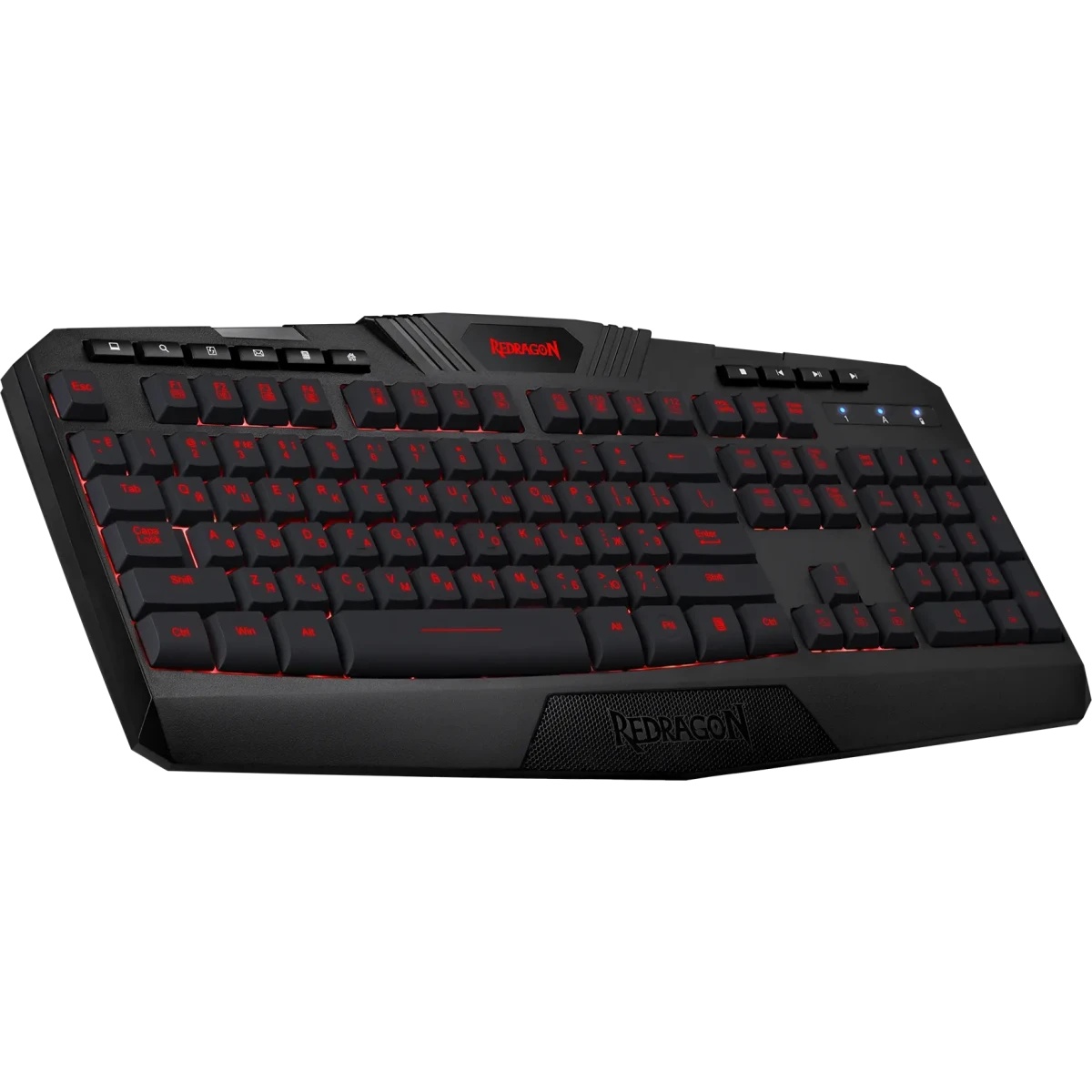Клавиатура беспроводная Redragon Harpe Wireless (Харп БП) RU,RGB,2.4G+BT,черная,мембран.