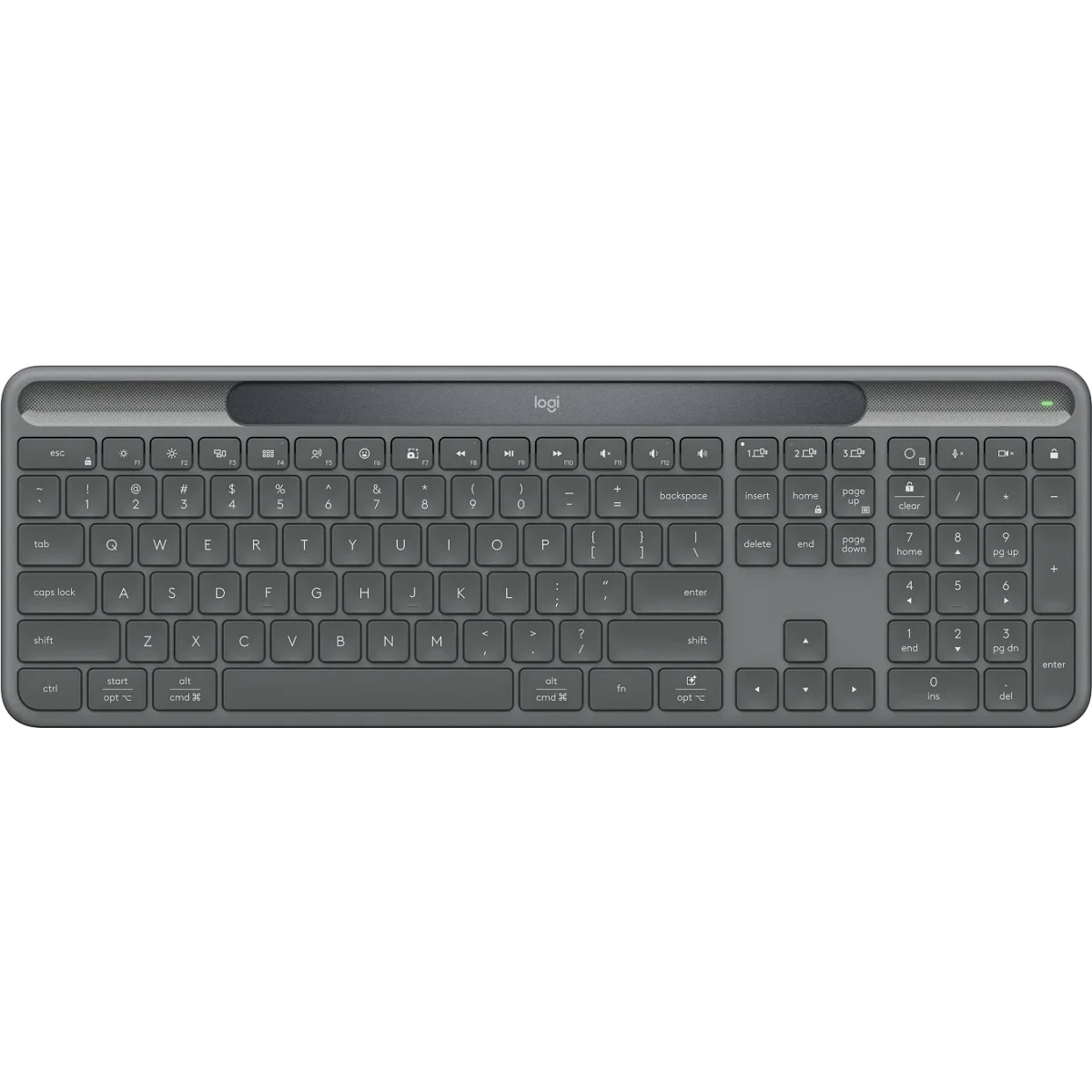 Клавиатура Logitech K980 графитовый беспроводная BT slim (920-013768)