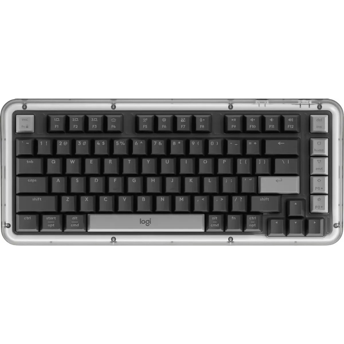 Клавиатура Logitech K75M механическая графитовый USB беспроводная BT/Radio Multimedia (подставка для