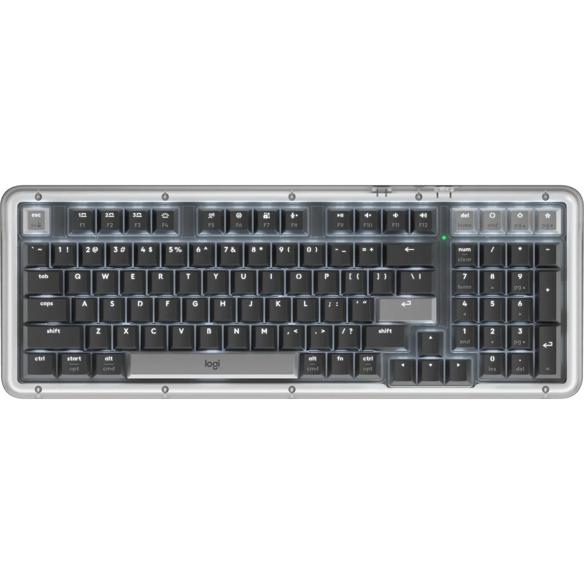 Клавиатура Logitech K98M механическая графитовый USB беспроводная BT/Radio Multimedia (подставка для