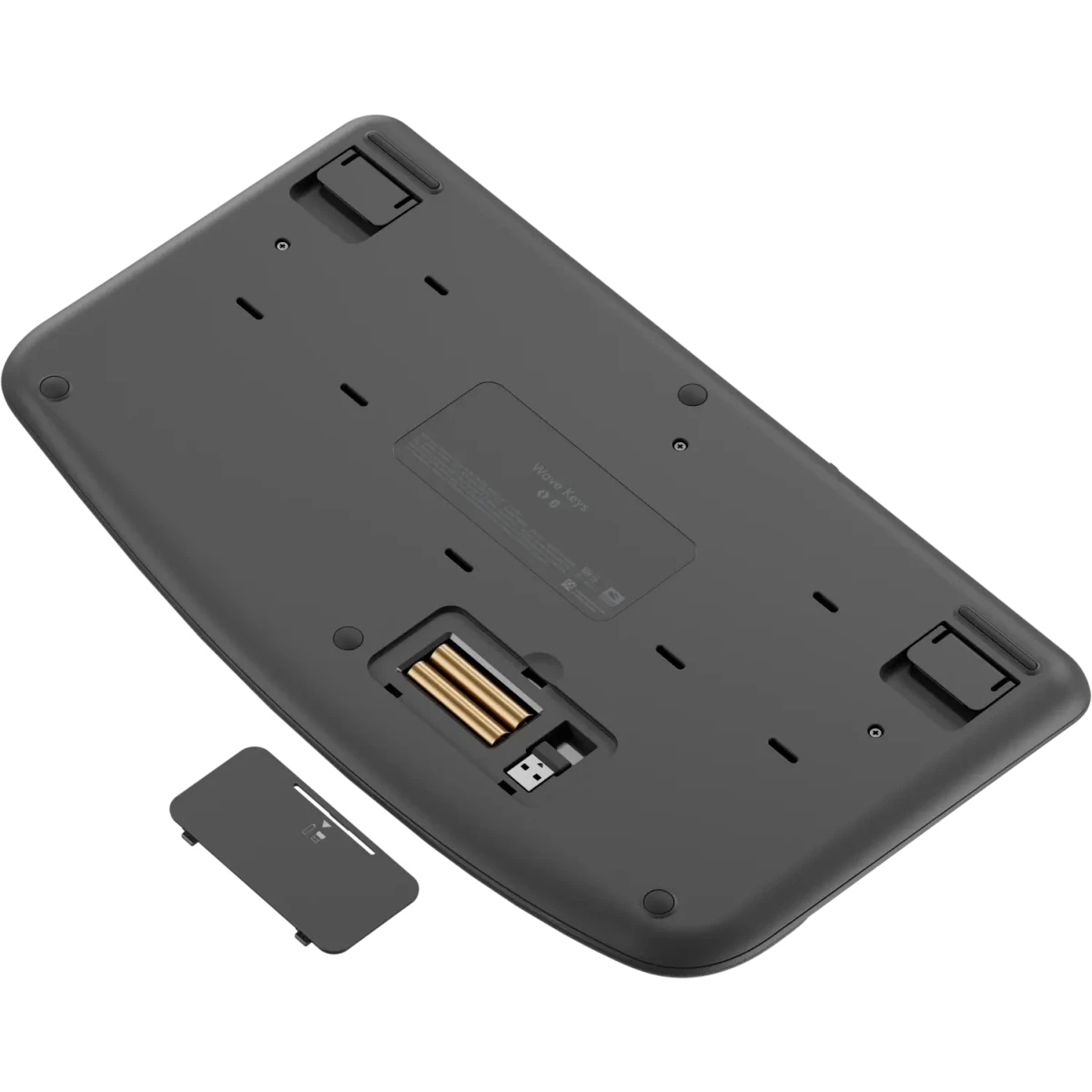 Клавиатура Logitech Wave Keys графитовый USB беспроводная BT/Radio slim Ergo LED (подставка для запя
