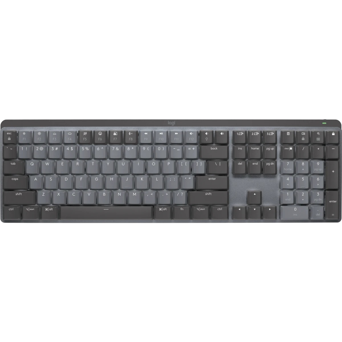 Клавиатура Logitech MX Mechanical механическая черный USB беспроводная BT/Radio slim LED (920-010766