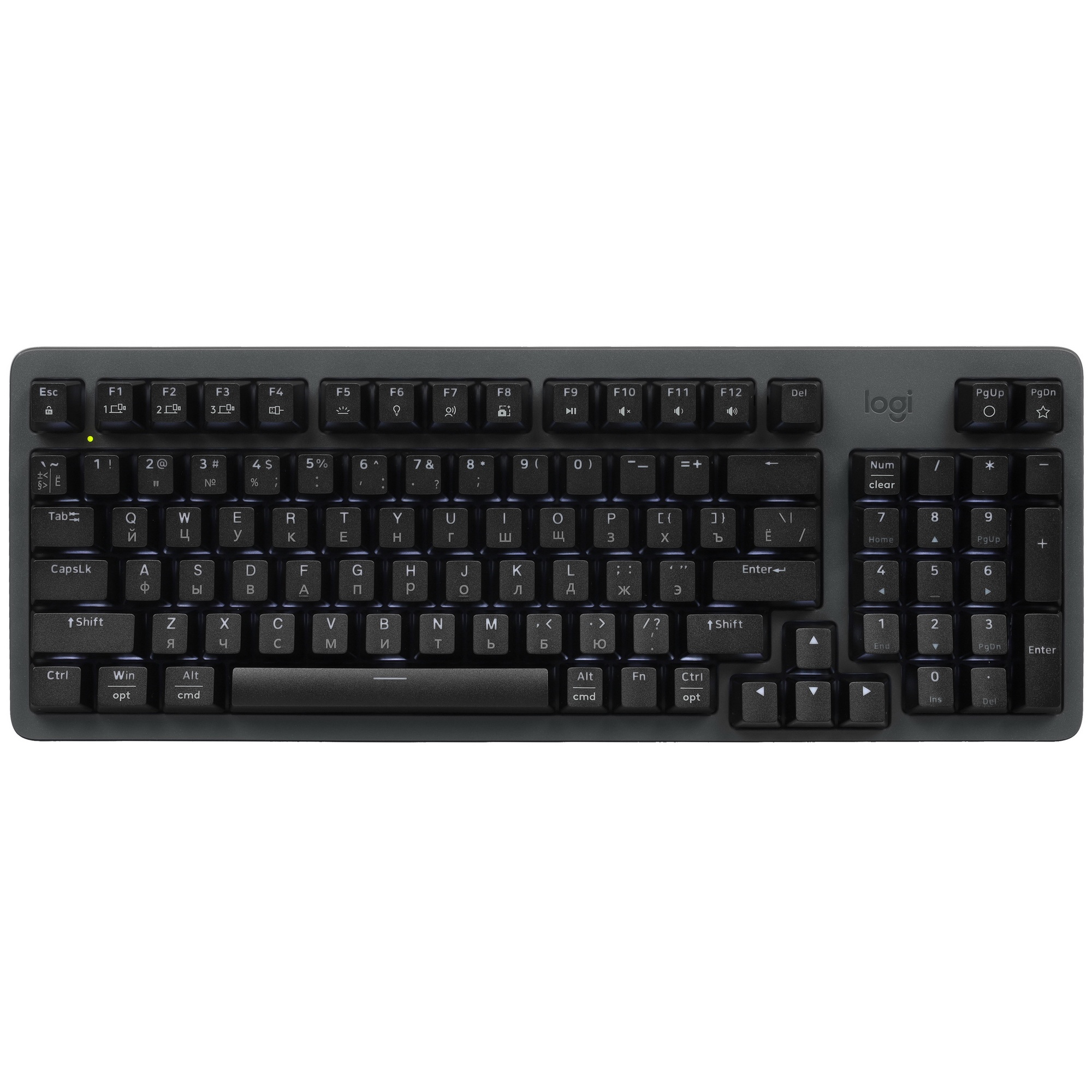 Клавиатура Logitech K868 механическая черный USB беспроводная BT/Radio (920-013912)