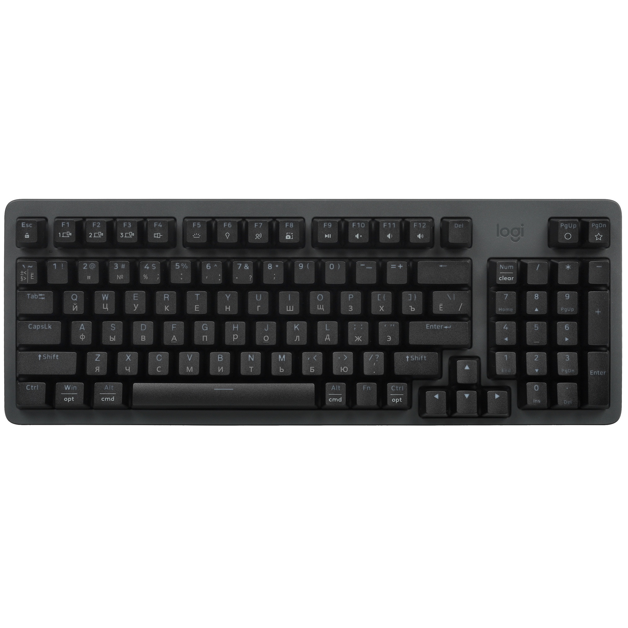 Клавиатура Logitech K868 механическая черный USB беспроводная BT/Radio (920-013912)