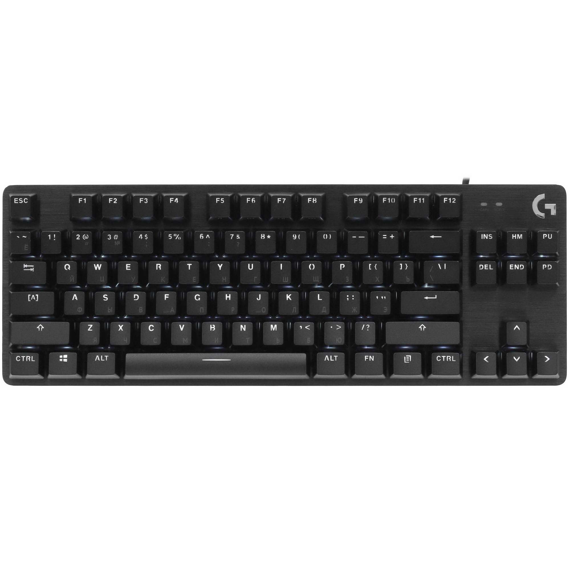 Клавиатура Logitech G413 TKL механическая черный USB for gamer LED