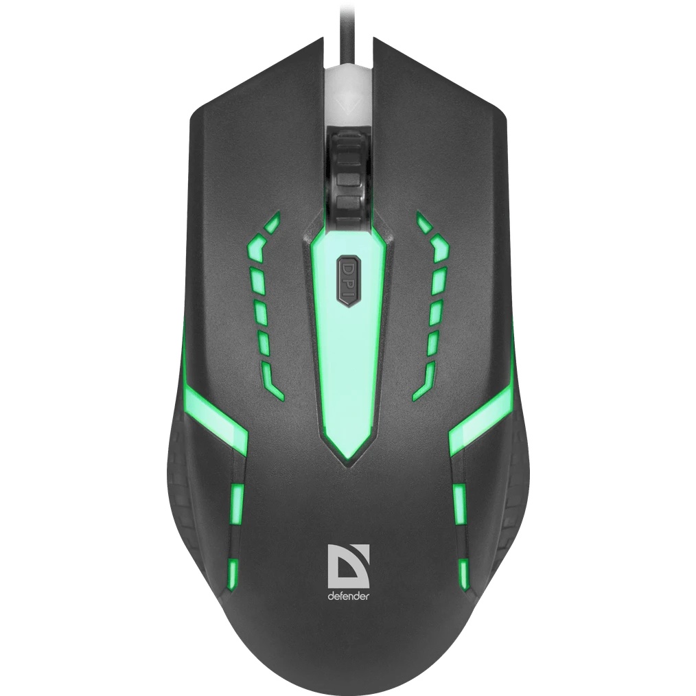 Мышь проводная Defender Hit MB-601 черный, 1200 dpi, USB, кнопки - 4
