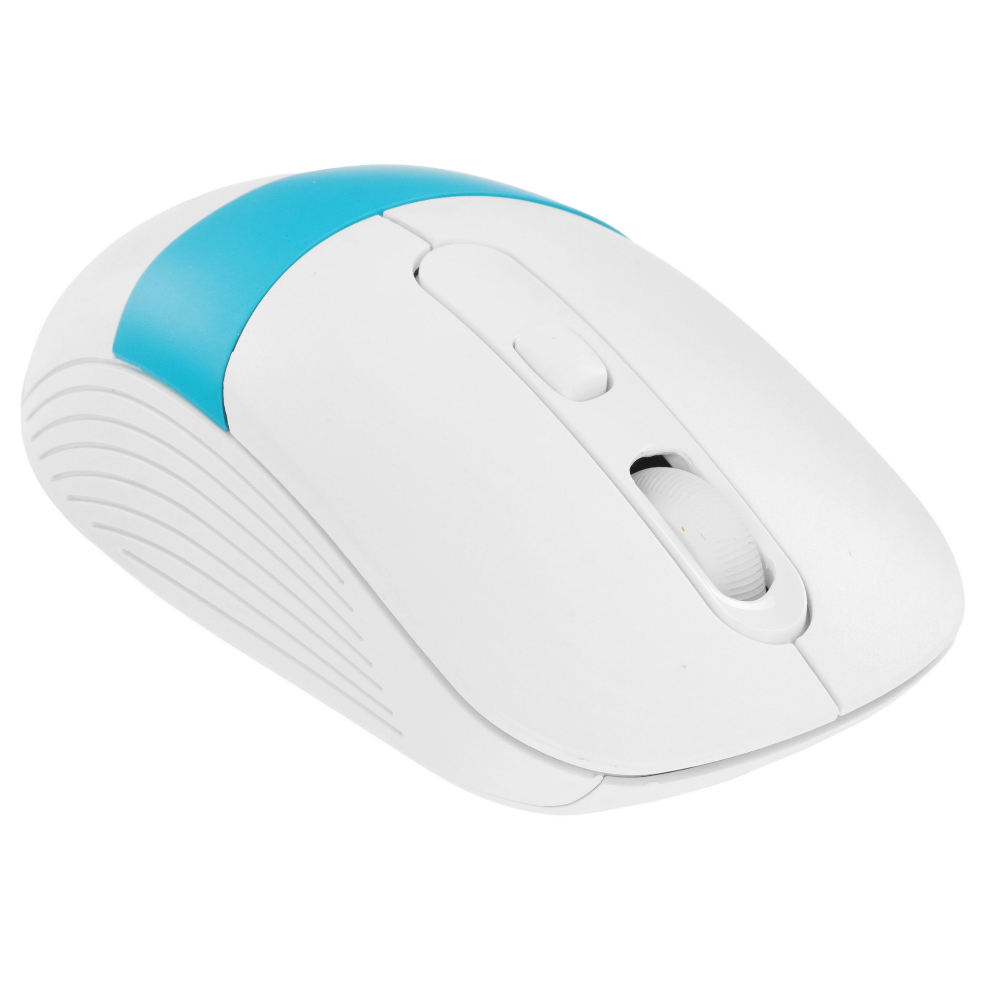 Мышь беспроводная Oklick 310MW белый/синий, 3200 dpi, радиоканал, USB, кнопки - 4