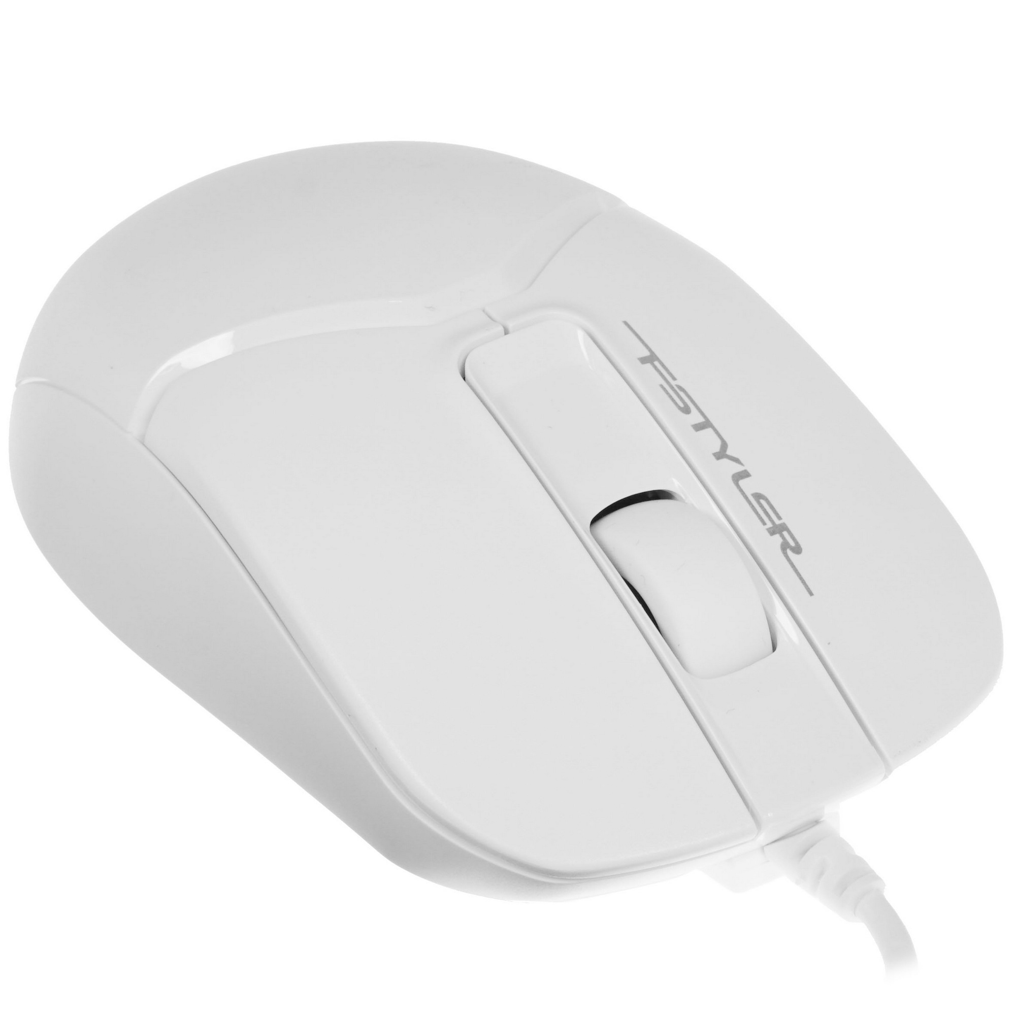 Мышь проводная A4Tech Fstyler FM12S белый, 1200 dpi, USB, кнопки - 3