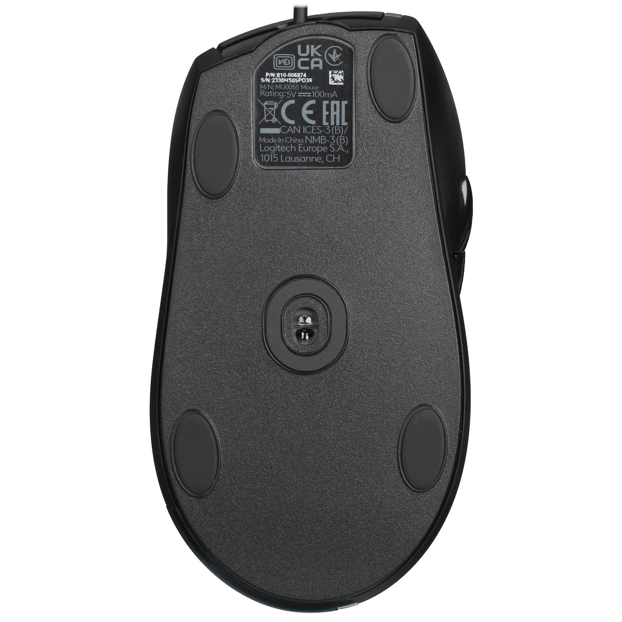 Мышь проводная Logitech M500S черный, 4000 dpi, USB, кнопки - 7