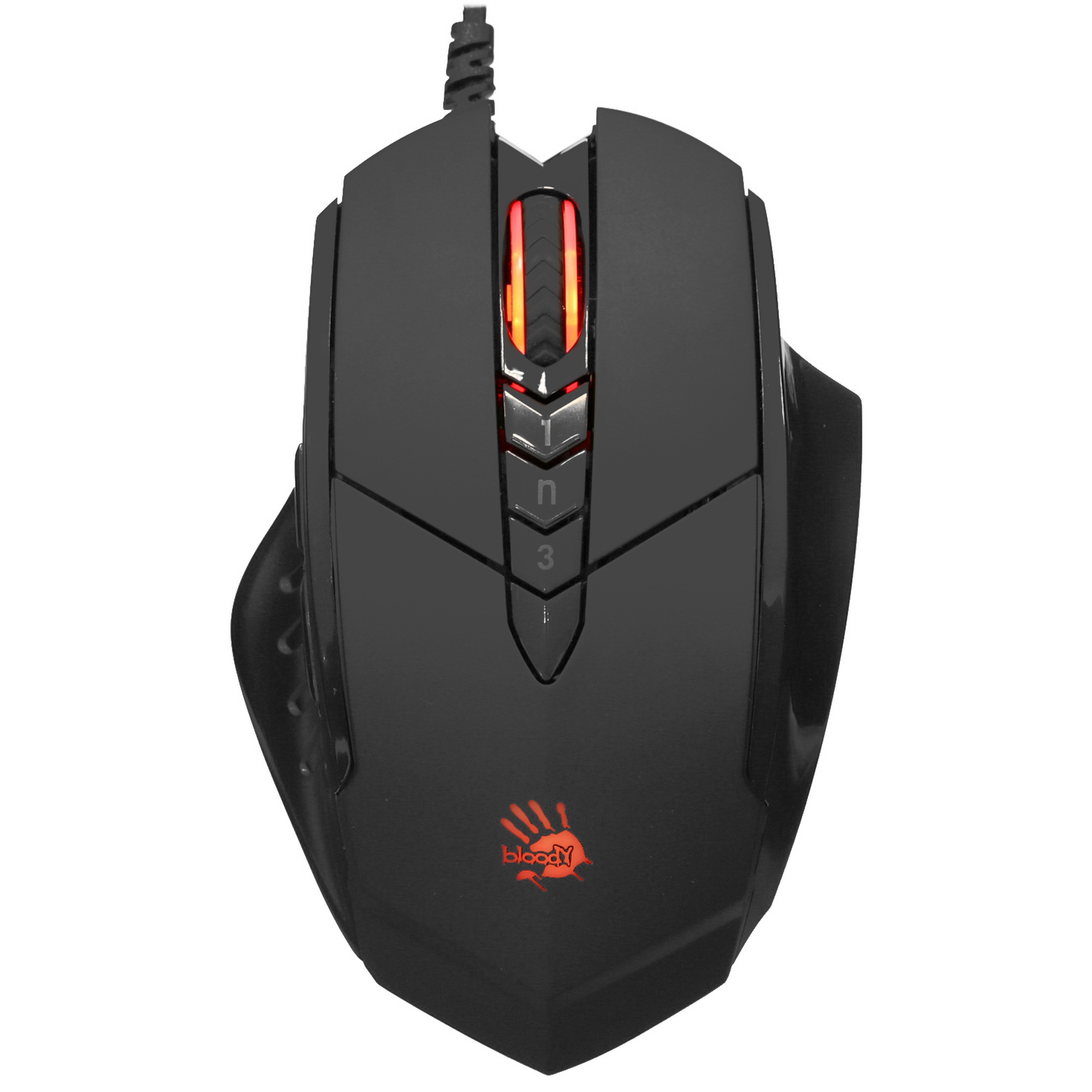 Мышь проводная A4Tech Bloody V7 черный, 3200 dpi, USB Type-A, кнопки - 8