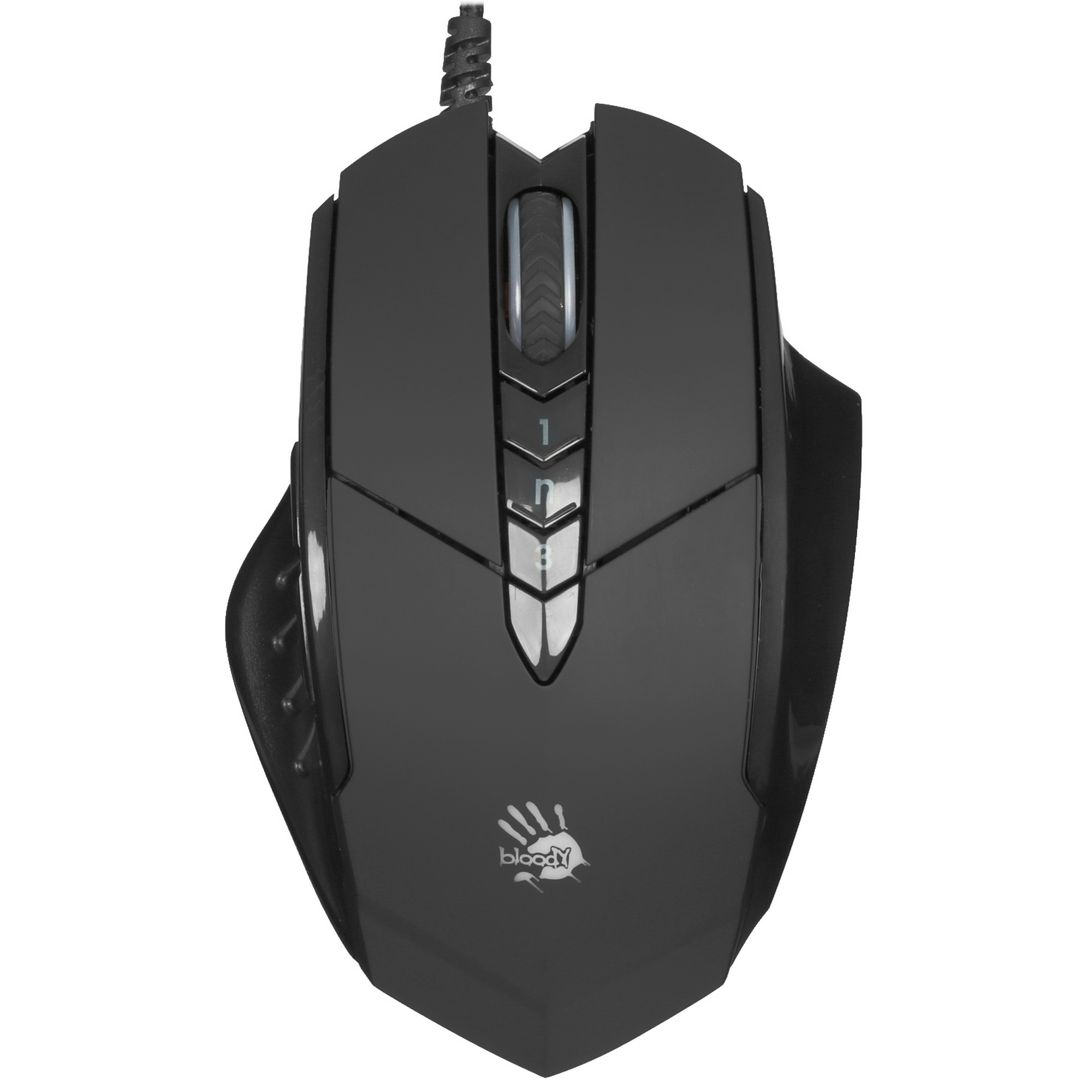 Мышь проводная A4Tech Bloody V7 черный, 3200 dpi, USB Type-A, кнопки - 8