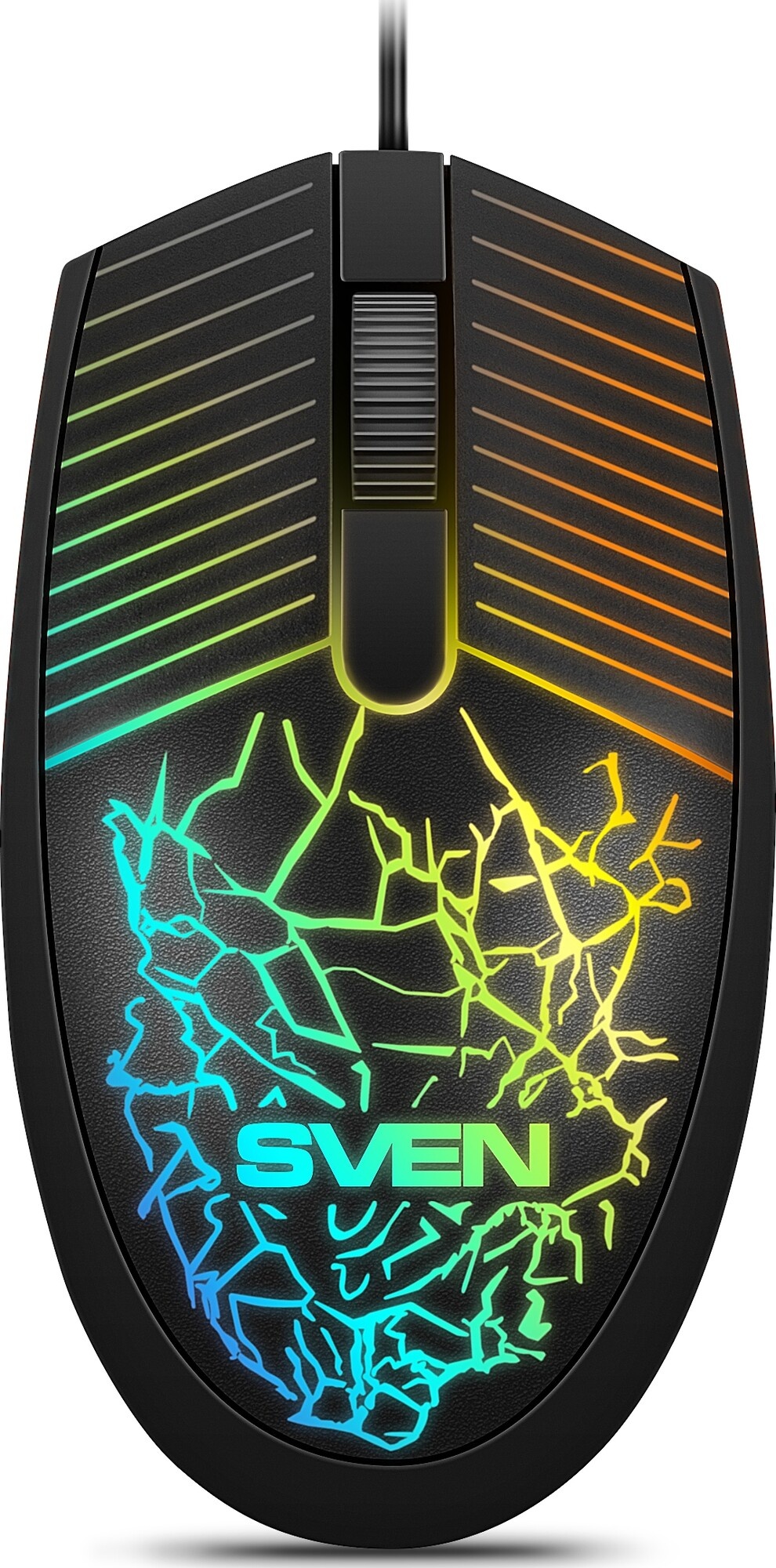 Мышь проводная SVEN RX-70 черный, 1200 dpi, USB, кнопки - 3