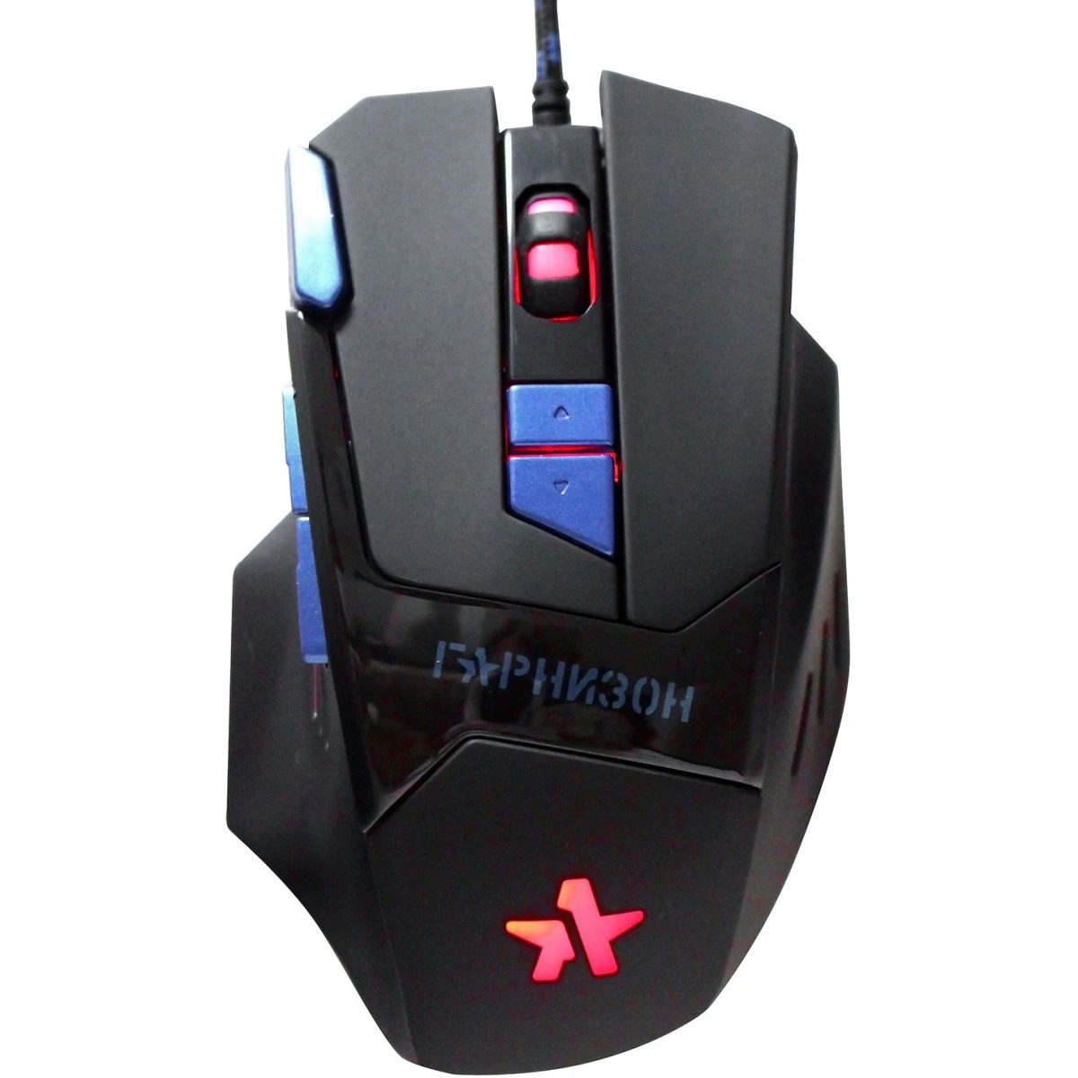 Мышь проводная Гарнизон GM-770G черный, 2400 dpi, USB, кнопки - 8