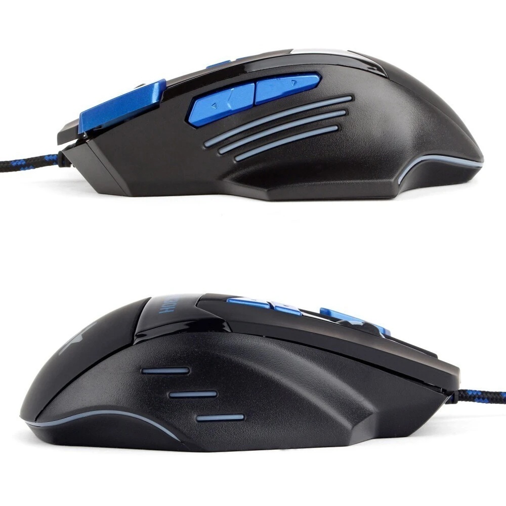 Мышь проводная Гарнизон GM-770G черный, 2400 dpi, USB, кнопки - 8