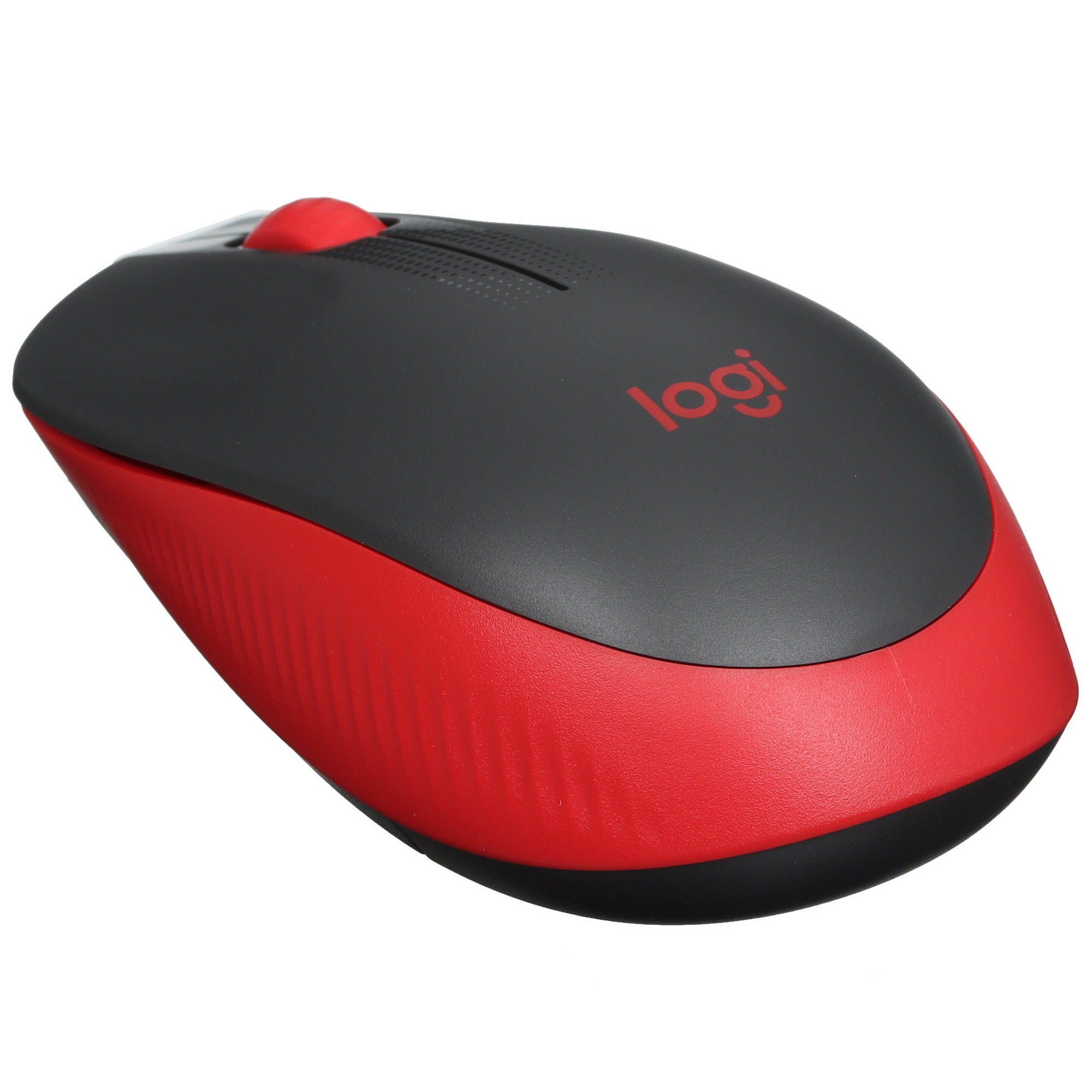 Мышь беспроводная Logitech M190 черный/красный, 1000 dpi, радиоканал, USB, кнопки - 3
