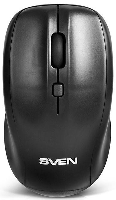 Мышь беспроводная SVEN RX-305 черный, 1600 dpi, радиоканал, USB, кнопки - 4