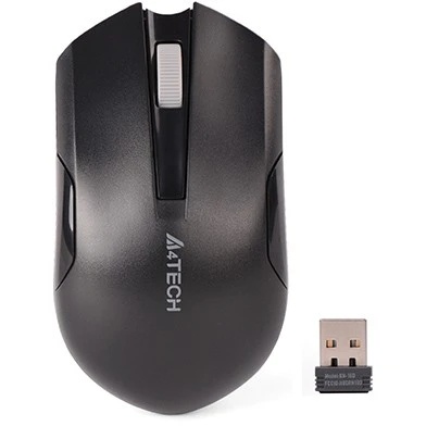 Мышь беспроводная A4Tech G3-200NS черный, 1200 dpi, радиоканал, USB, кнопки - 3