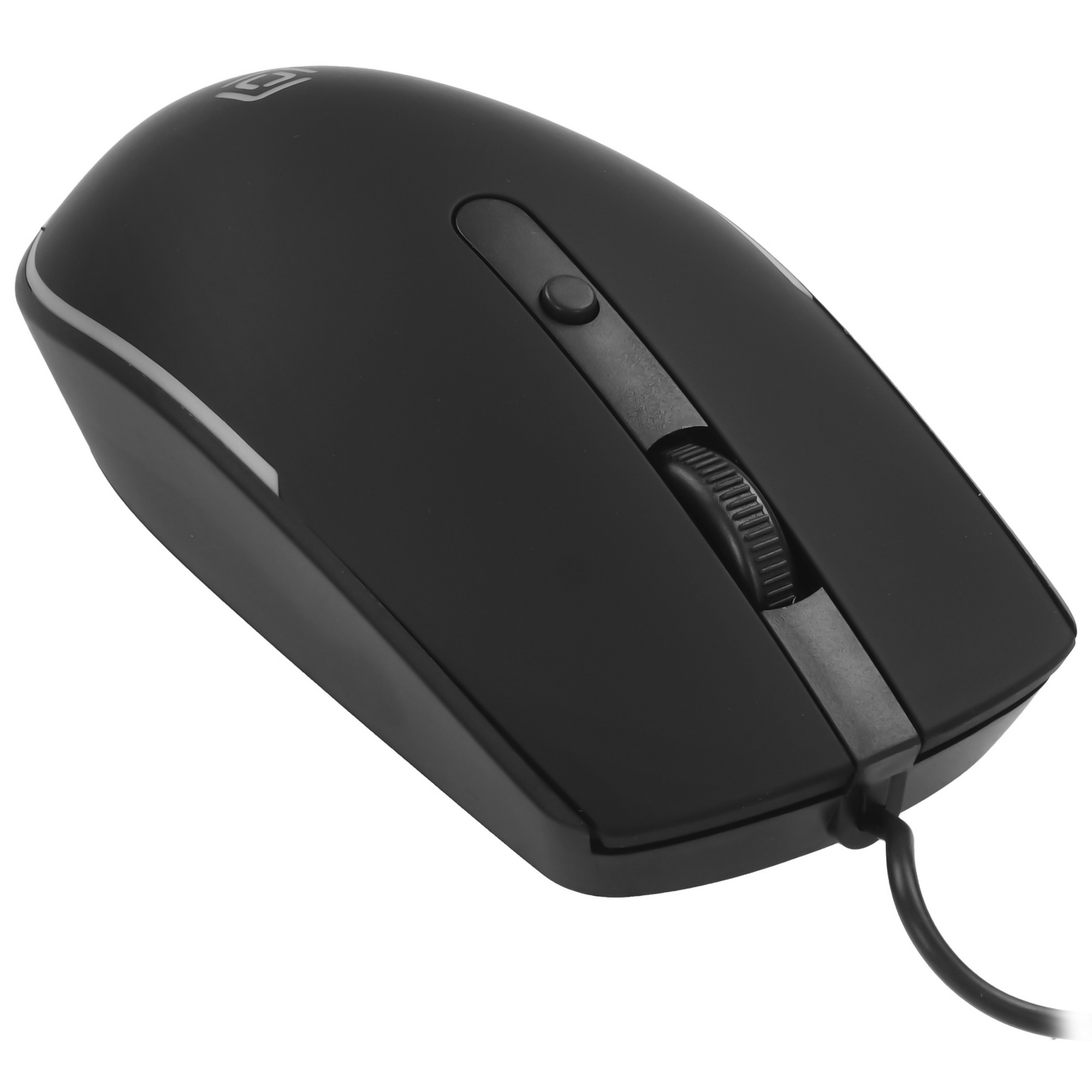Мышь проводная Oklick 100M черный, 1600 dpi, USB, кнопки - 4