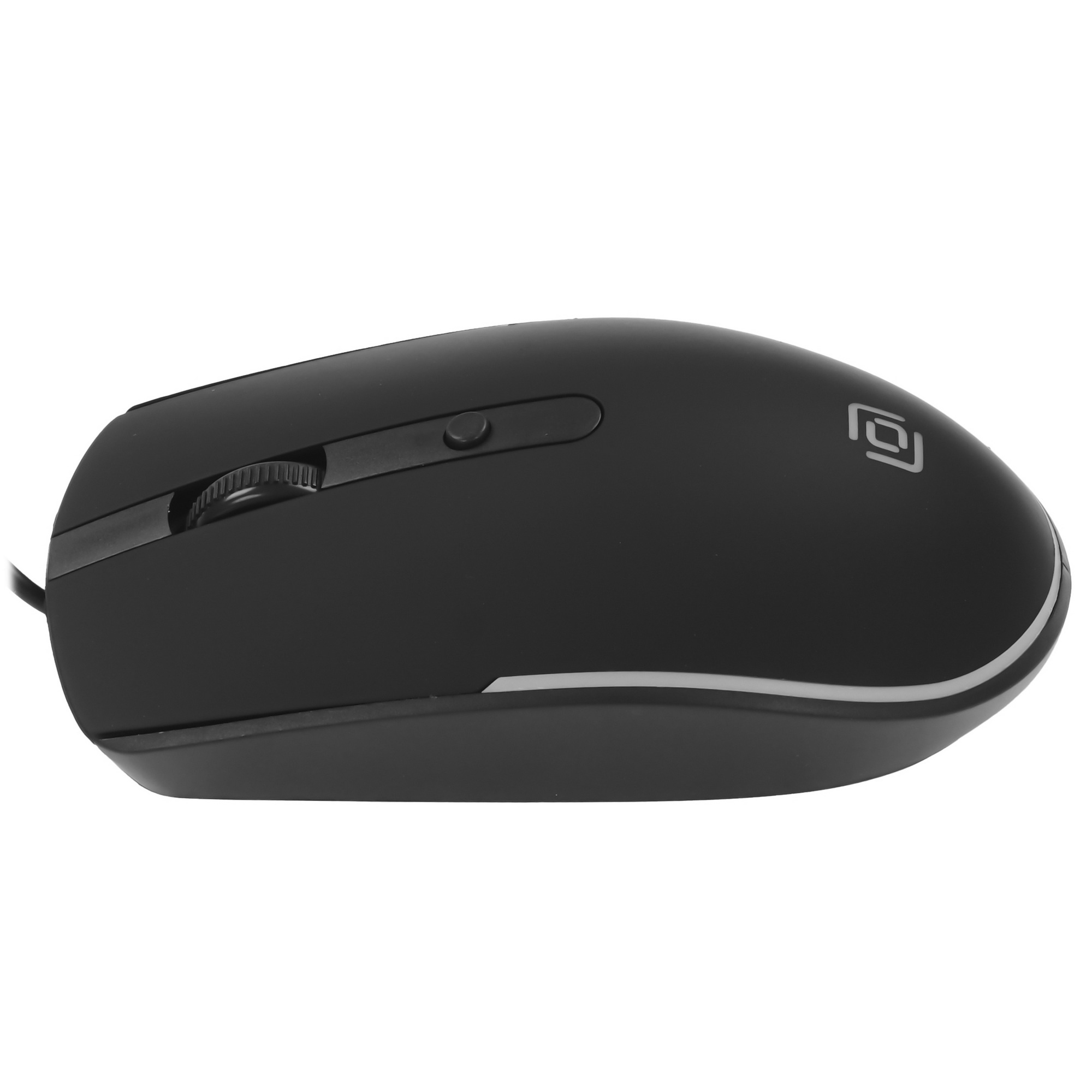 Мышь проводная Oklick 100M черный, 1600 dpi, USB, кнопки - 4