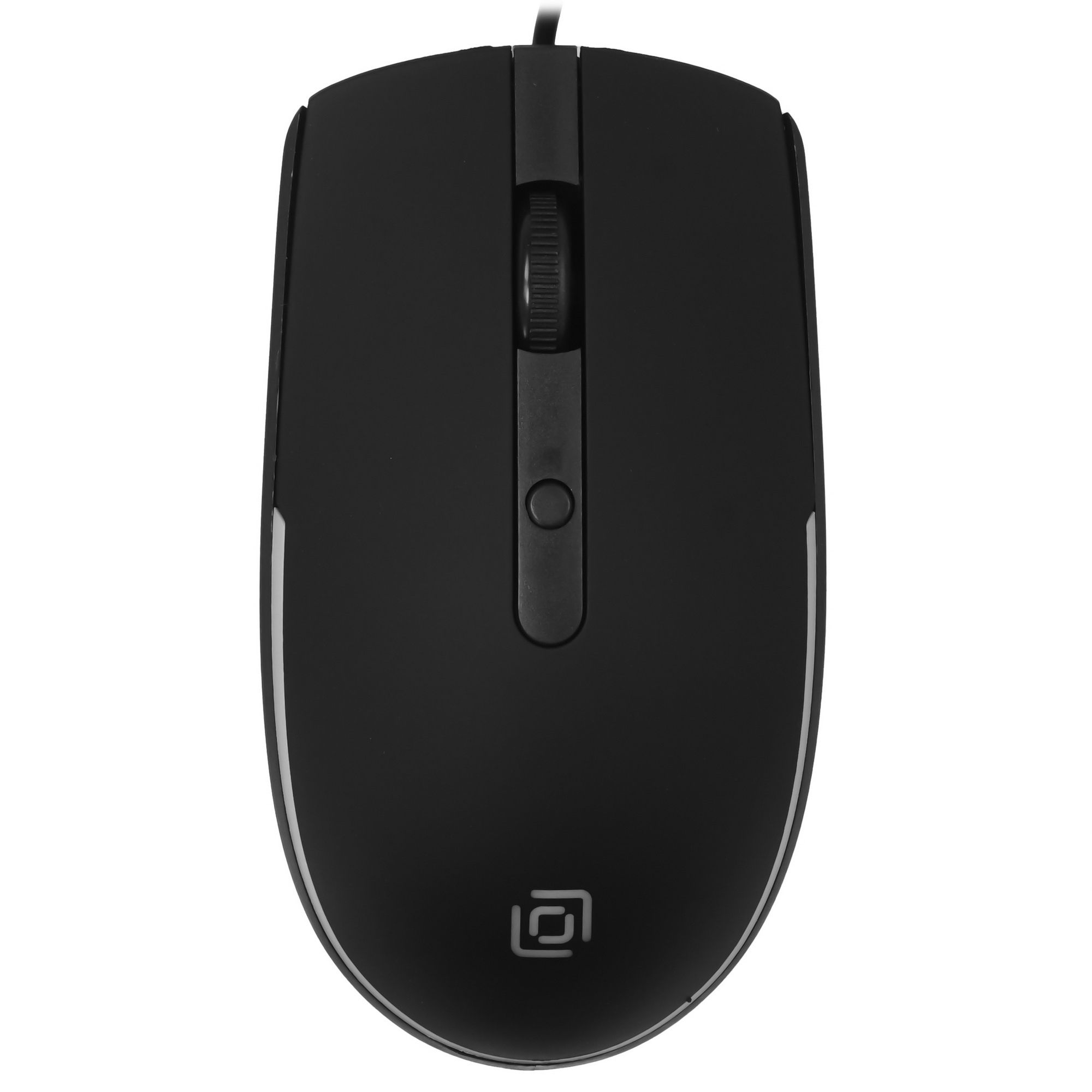Мышь проводная Oklick 100M черный, 1600 dpi, USB, кнопки - 4