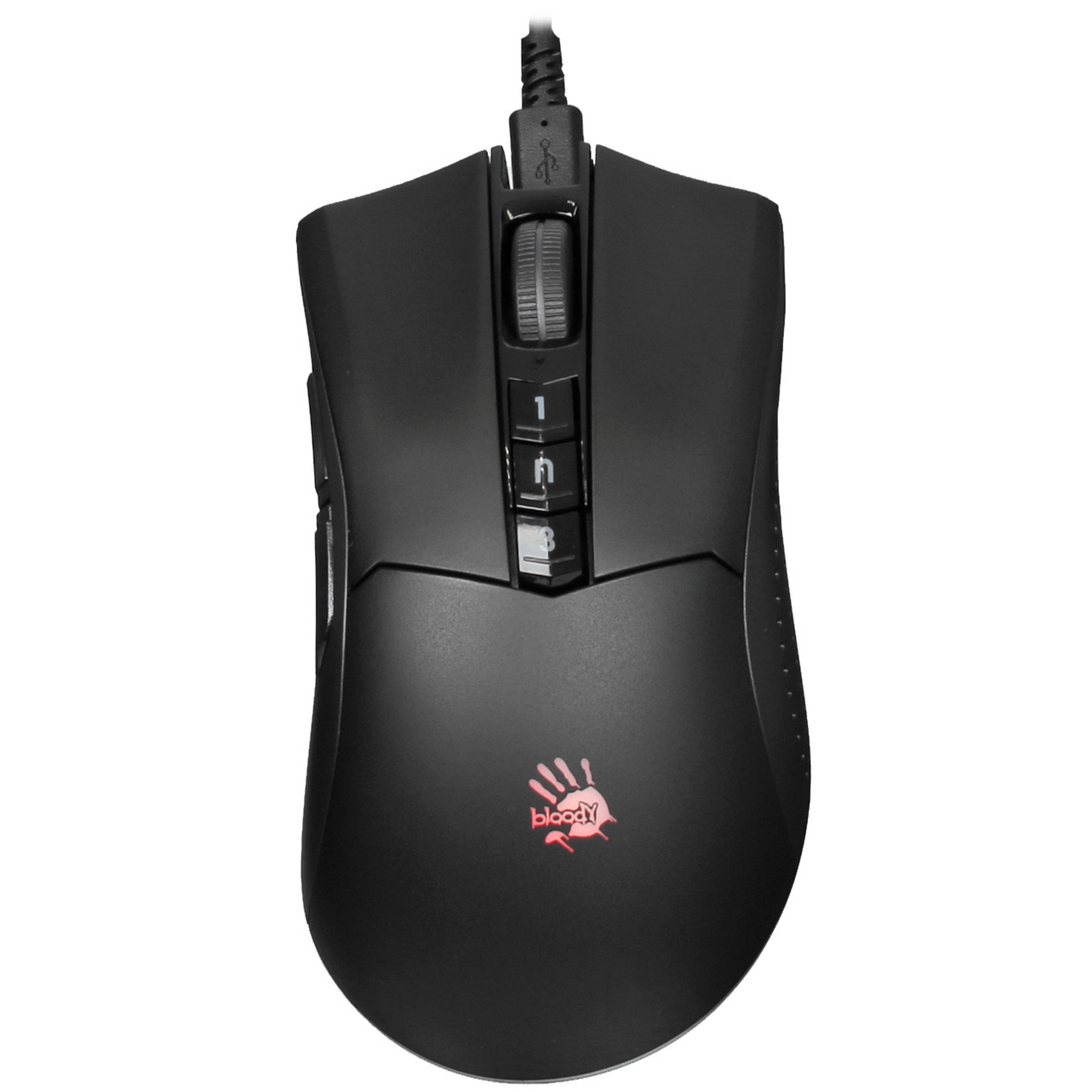 Мышь беспроводная A4Tech Bloody R90 Plus черный, 5000 dpi, радиоканал, USB, кнопки - 8
