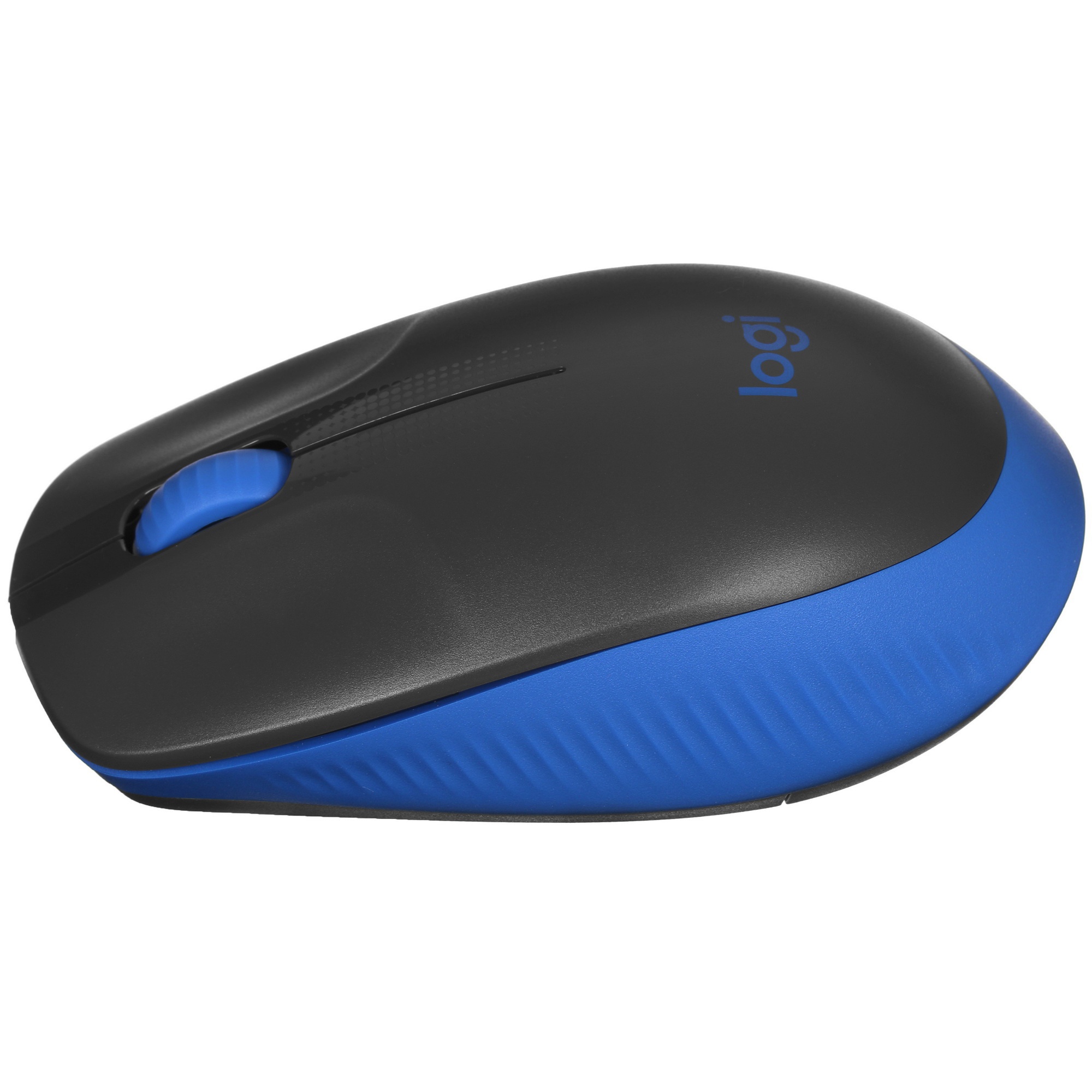 Мышь беспроводная Logitech M190 черный/синий, 1000 dpi, радиоканал, USB, кнопки - 3