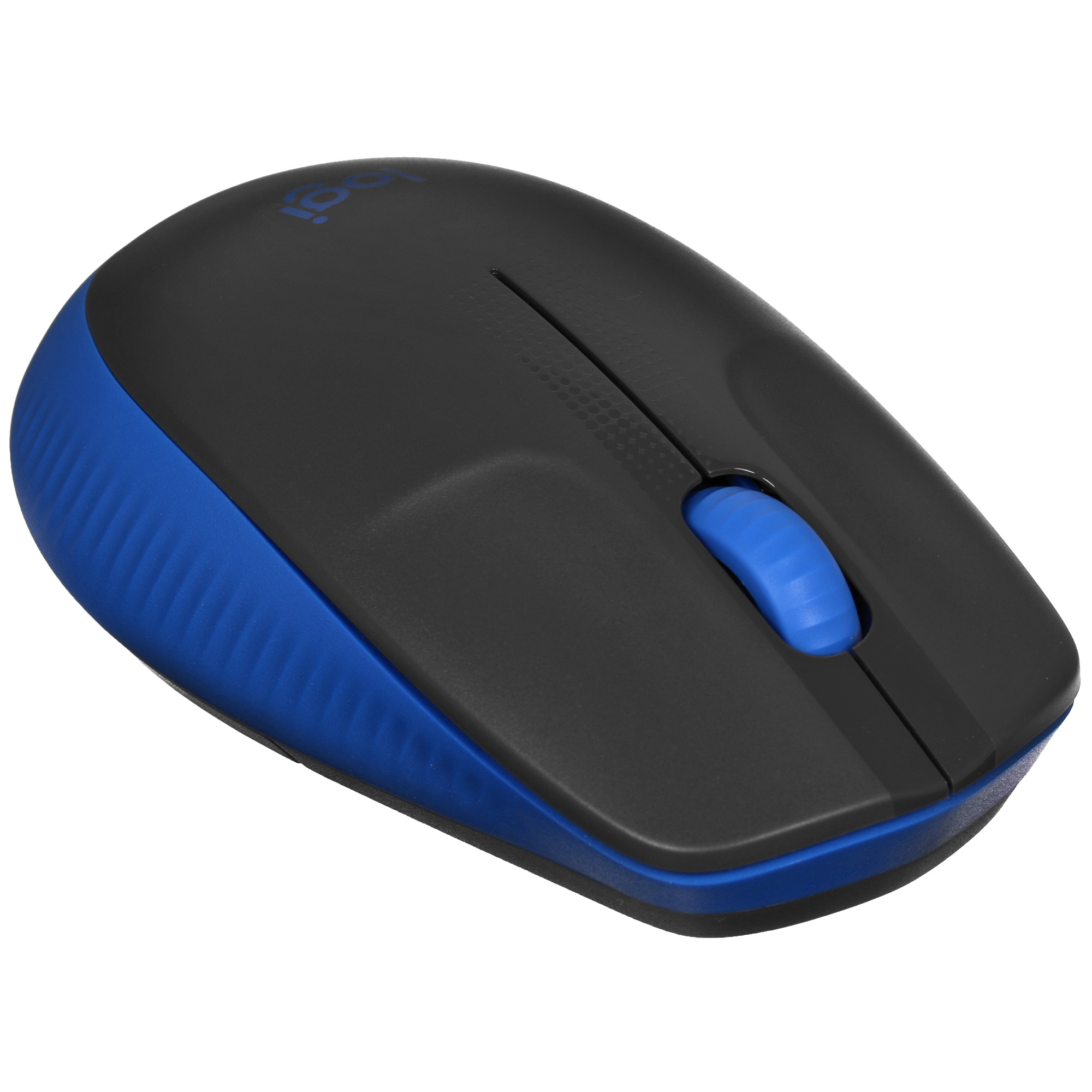 Мышь беспроводная Logitech M190 черный/синий, 1000 dpi, радиоканал, USB, кнопки - 3