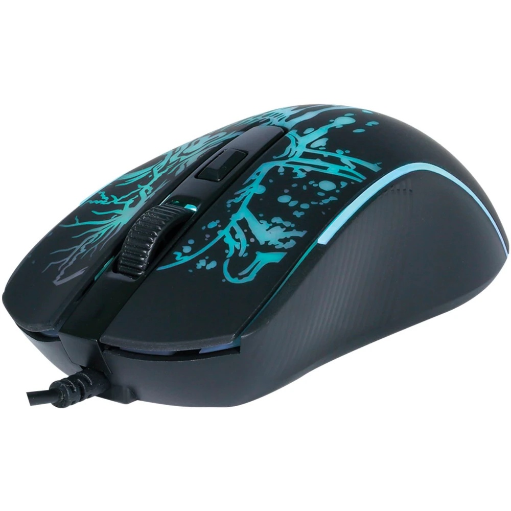 Мышь проводная Oklick 702G черный, 3600 dpi, USB, кнопки - 4