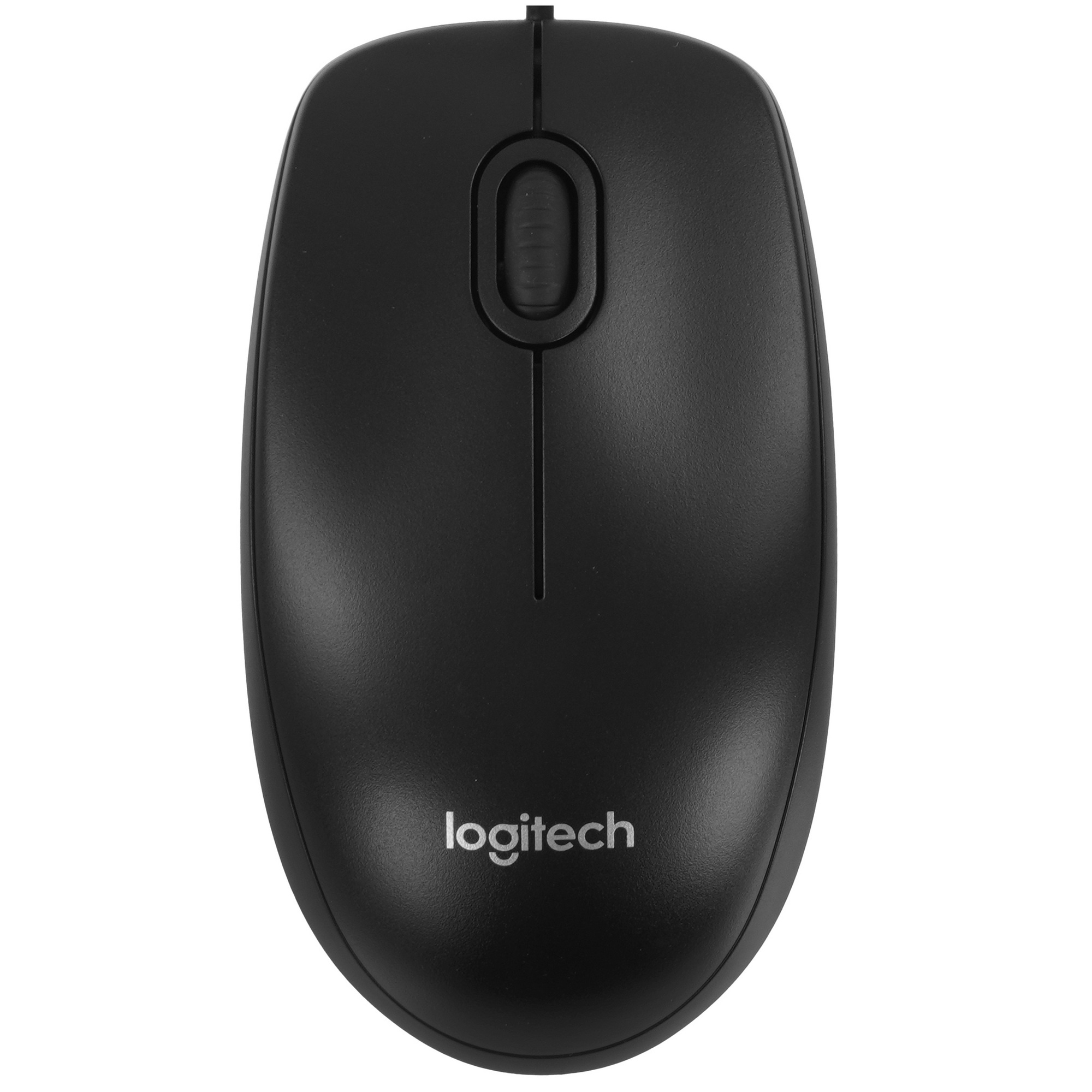 Мышь проводная Logitech B100 черный, 1000 dpi, USB, кнопки - 3