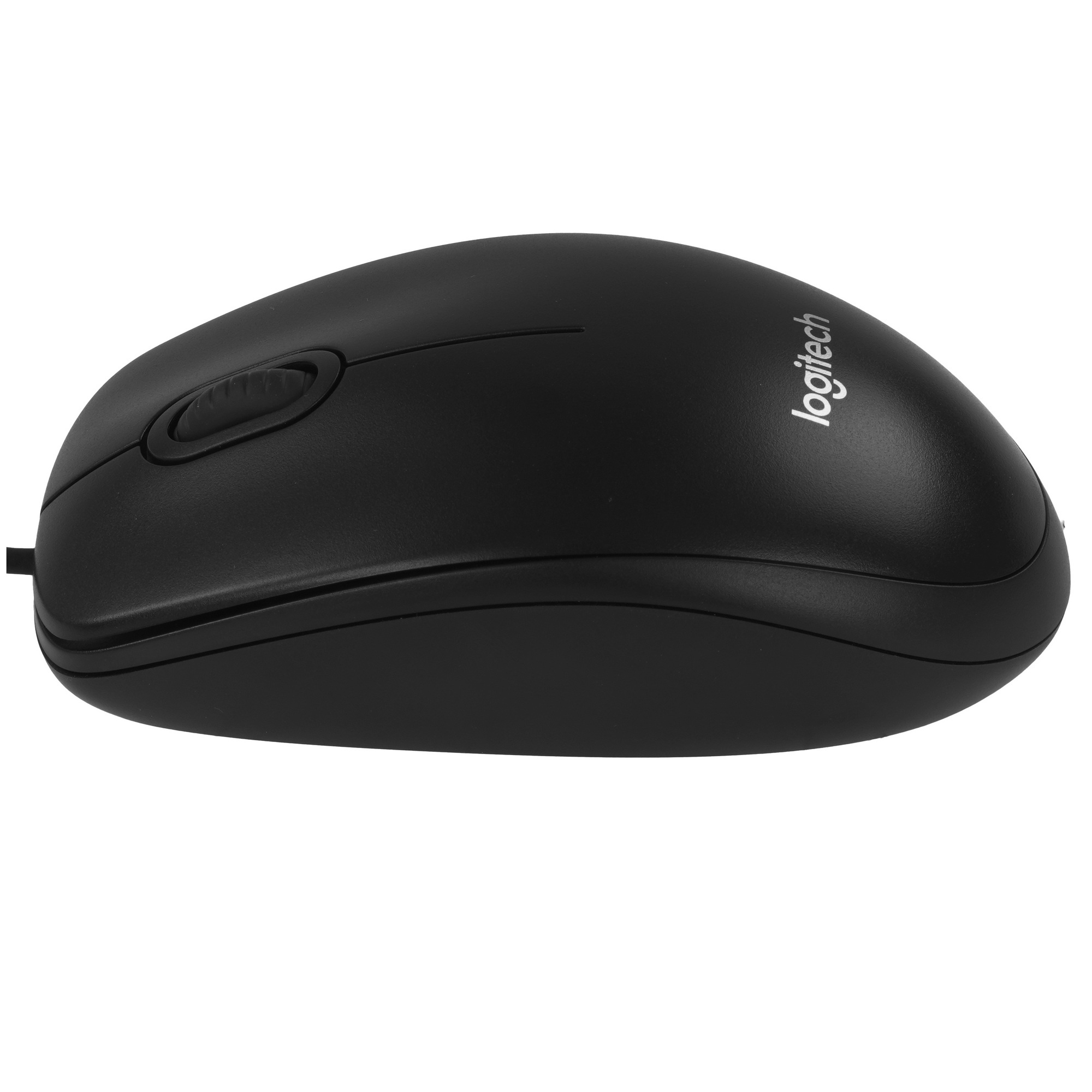Мышь проводная Logitech B100 черный, 1000 dpi, USB, кнопки - 3