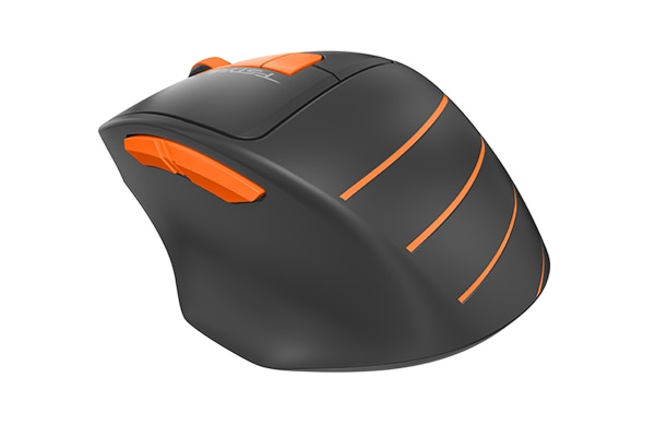 Мышь беспроводная A4Tech Fstyler FG30S серый/оранжевый, 2000 dpi, радиоканал, USB, кнопки - 6