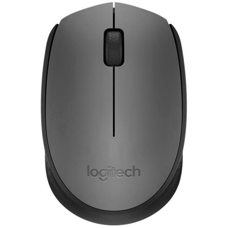 Мышь беспроводная Logitech M170 черный/темно-серый, 1000 dpi, радиоканал, USB, кнопки - 3