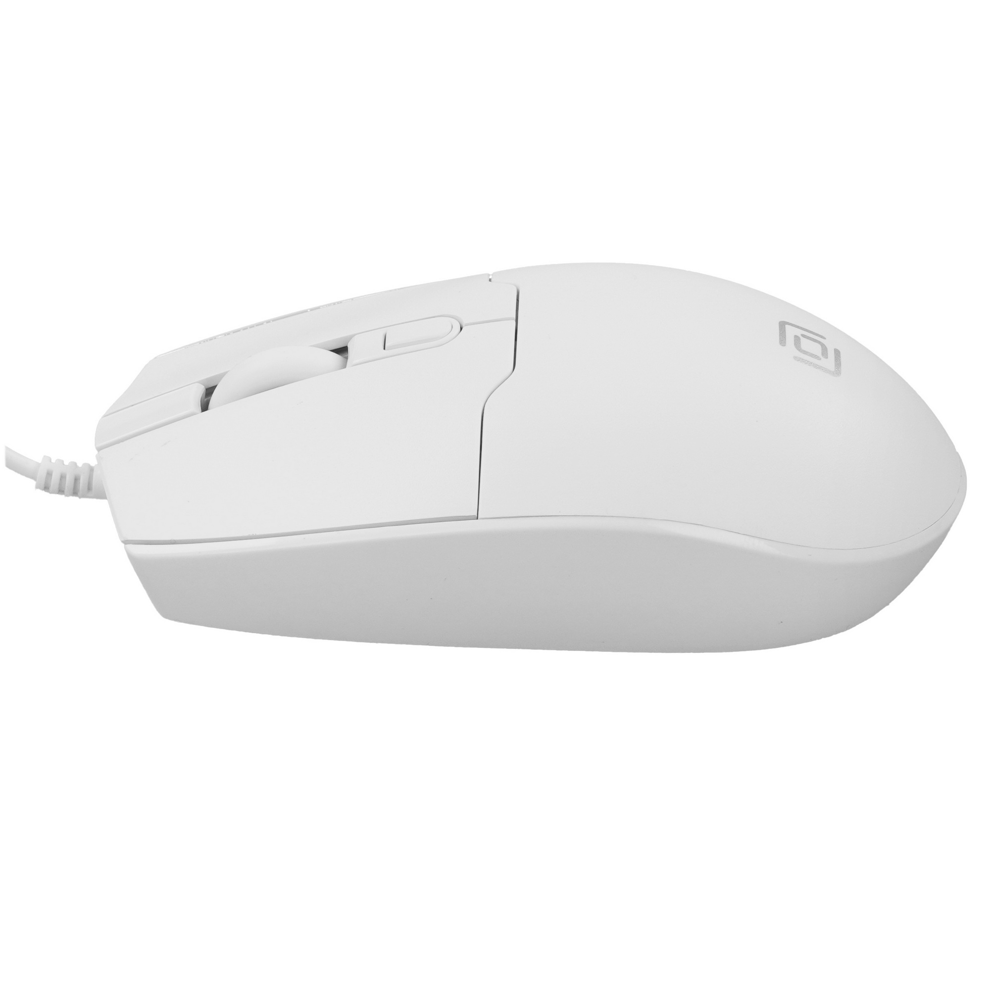 Мышь проводная Oklick 147M белый, 2000 dpi, USB, кнопки - 4