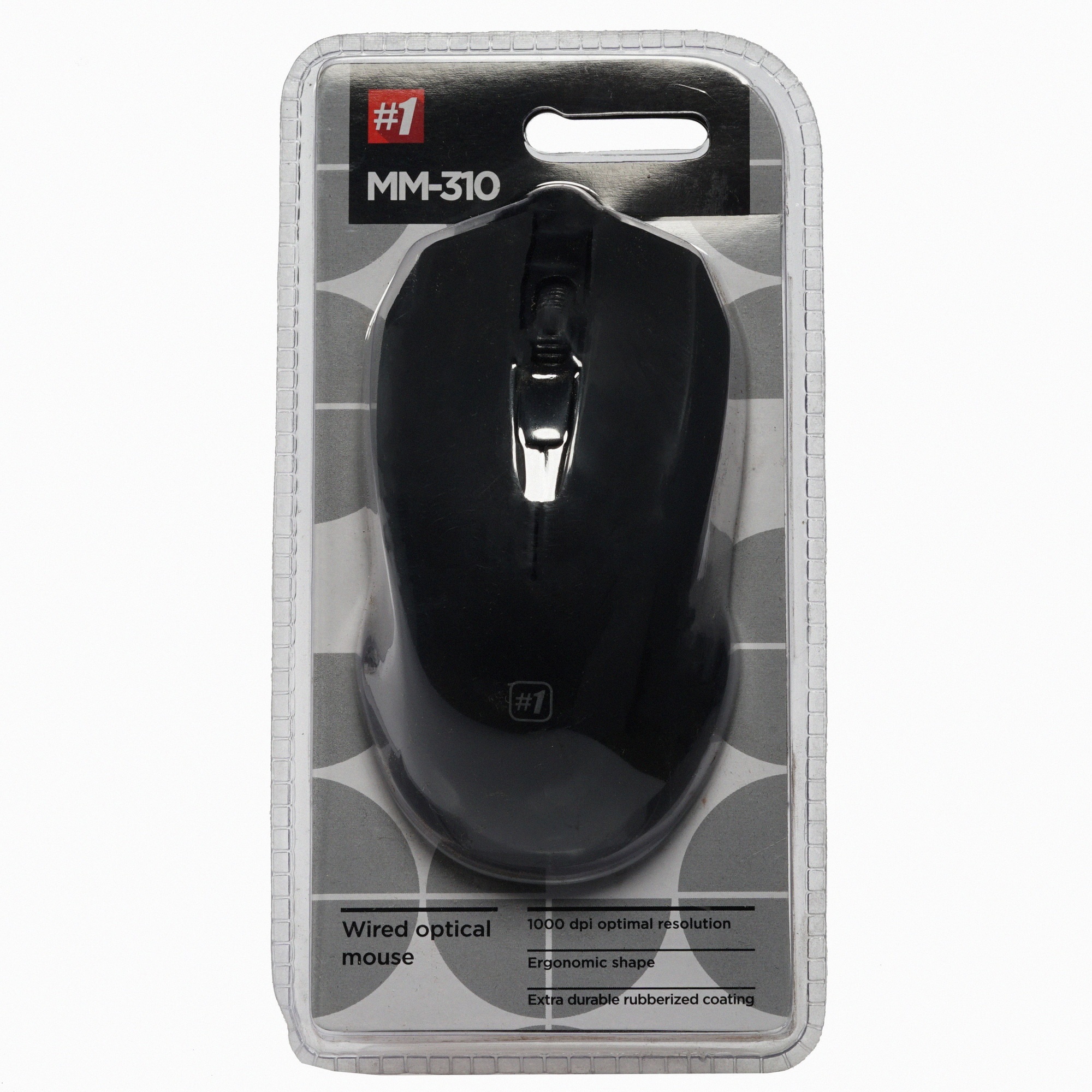 Мышь проводная Defender MM-310 черный, 1000 dpi, USB, кнопки - 3