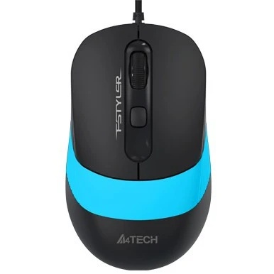 Мышь проводная A4Tech Fstyler FM10 черный/синий, 1600 dpi, USB, кнопки - 4